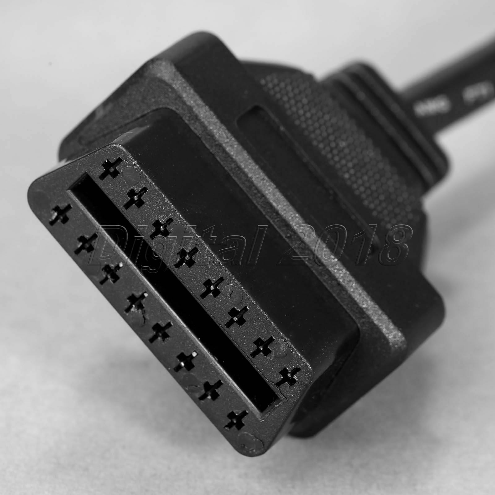OBD2 OBD-II 16 Pin Female Extension Connector To Open Plug Wire Diagnostic Cable