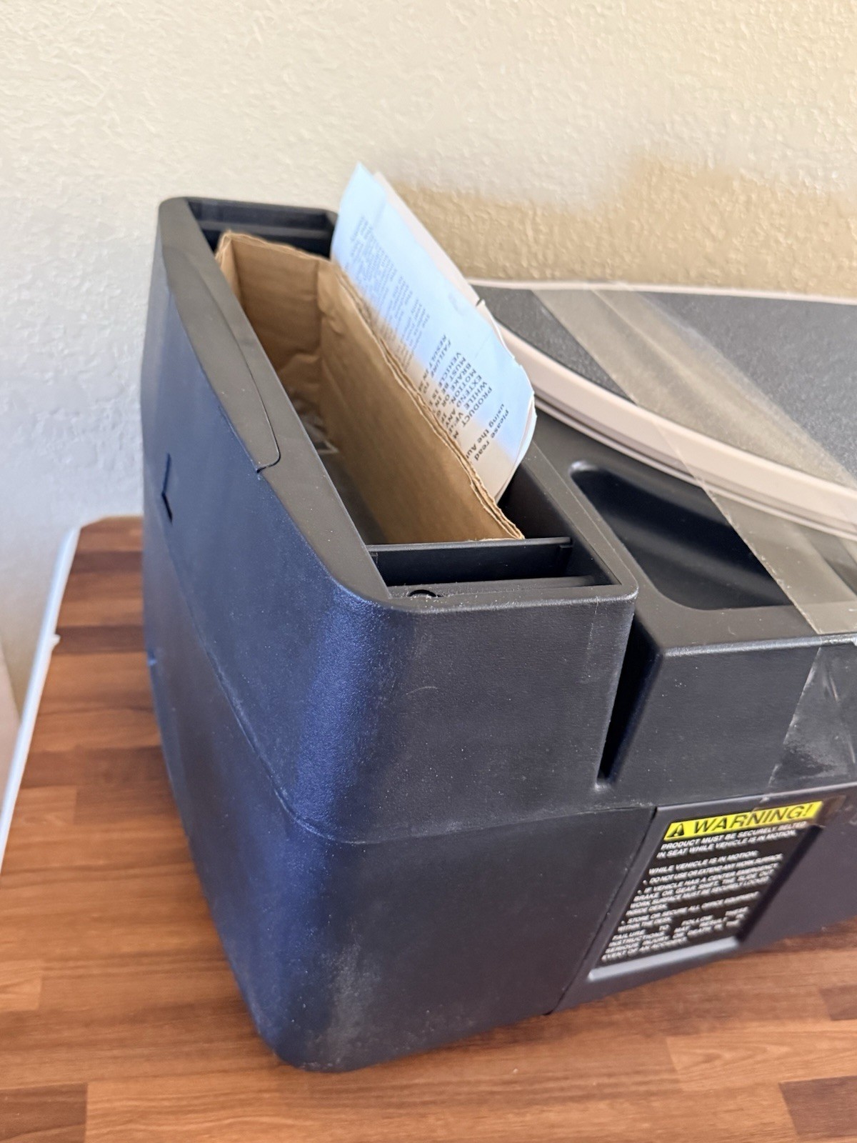 AUTOEXEC CAR DESK WITH EXTENDABLE WRITING SURFACE AND SUPPLY ORGANIZER