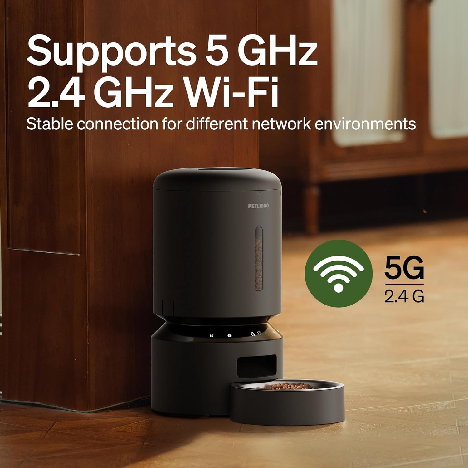 PETLIBRO Automatic Cat Feeder, 5G WiFi Automatic Dog Food Dispenser 5L Timed NEW