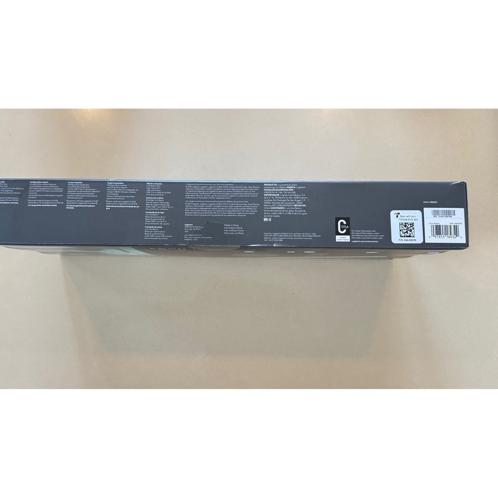 Logitech Litra Beam Premium LED Streaming Key Light USB Bluetooth 946-000019 NEW