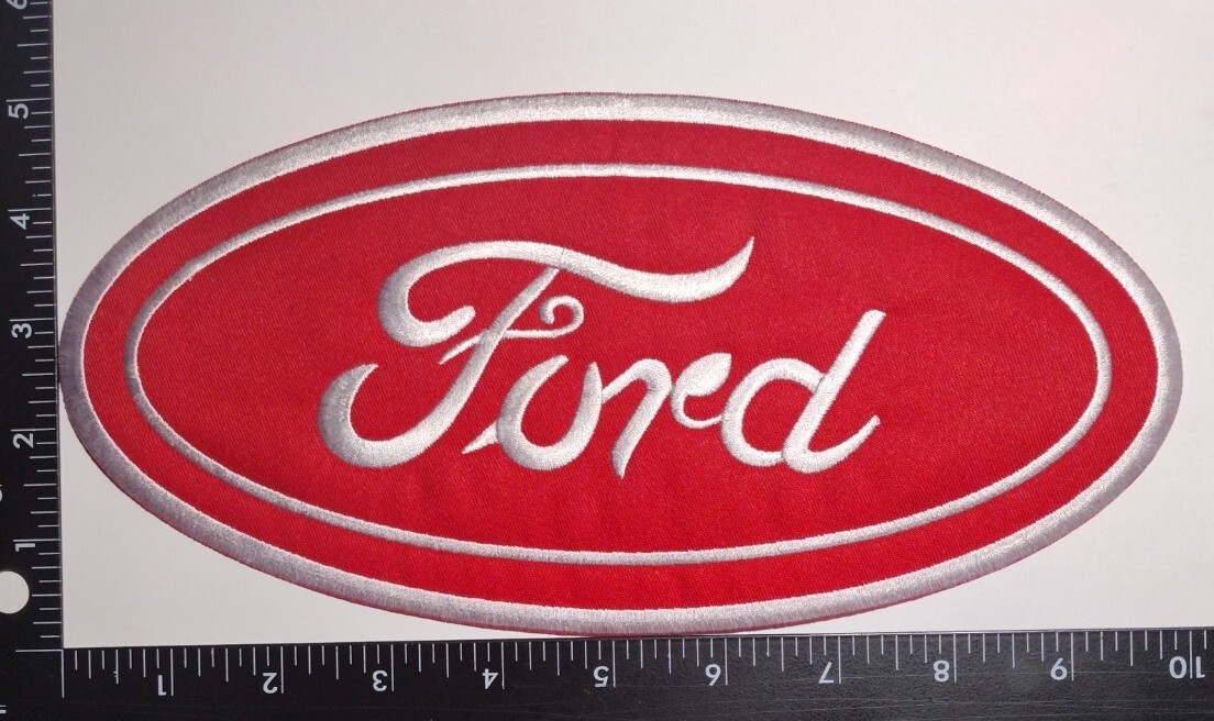 Large Ford  Classic  Iron or Sew On Embroidered Patch high Quality Est. 10" Red