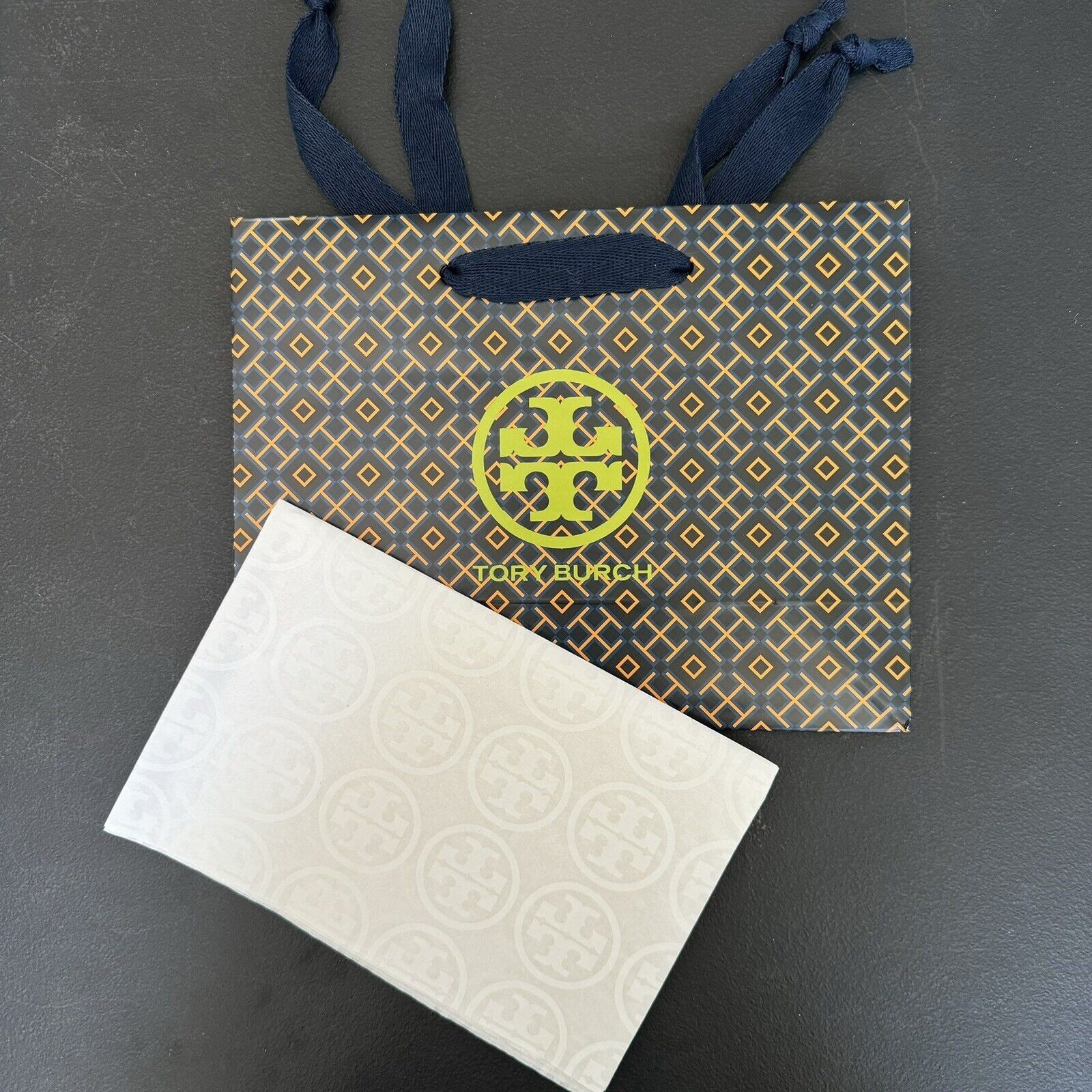 NEW Tory Burch Gift Shopping Bag & Logo Paper Tissue Small 9'' x 7'' x 3.5''