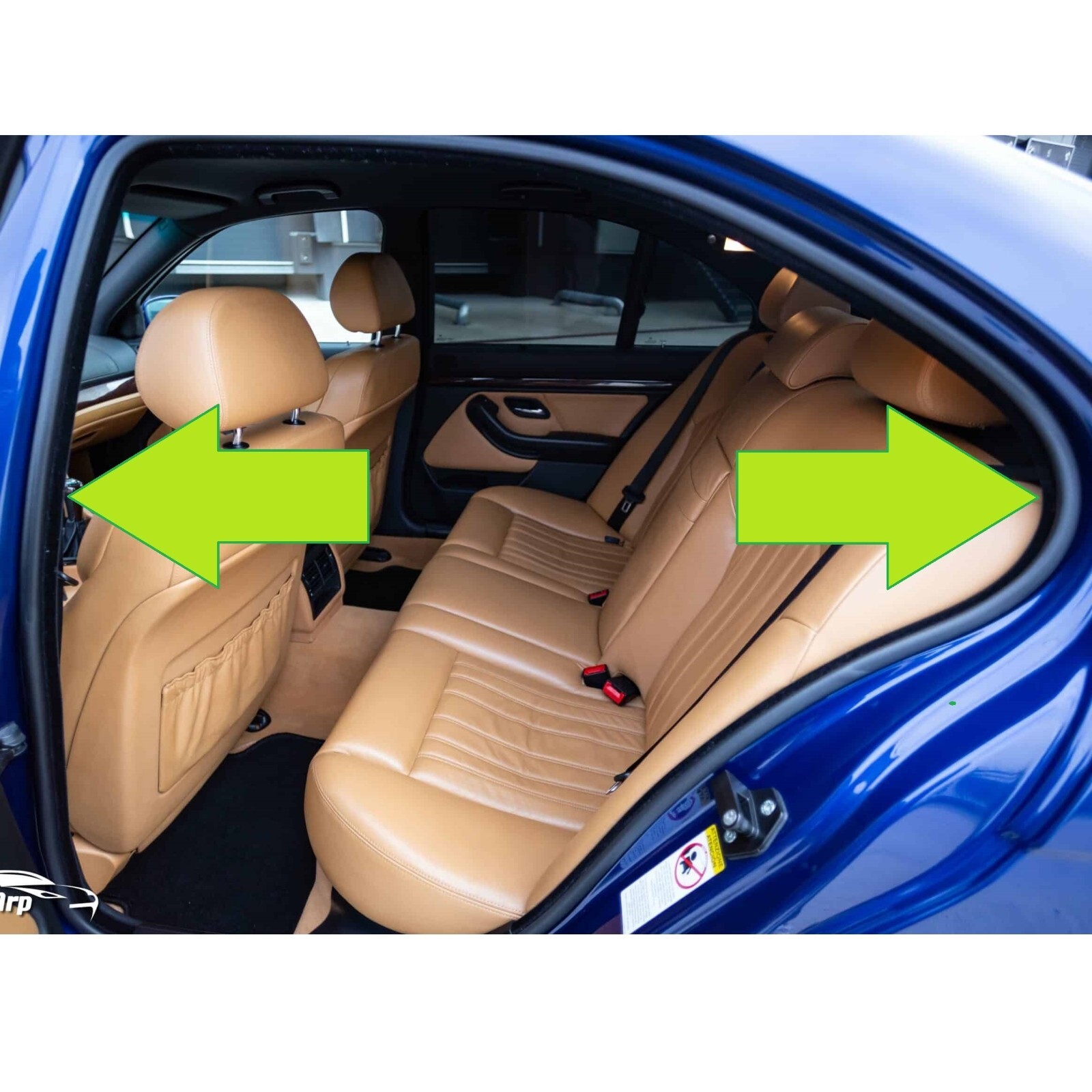 BMW E39 5 Series 1996-03 Rubber Door Seal Edge Protection 4 Pc Weatherstrip Set