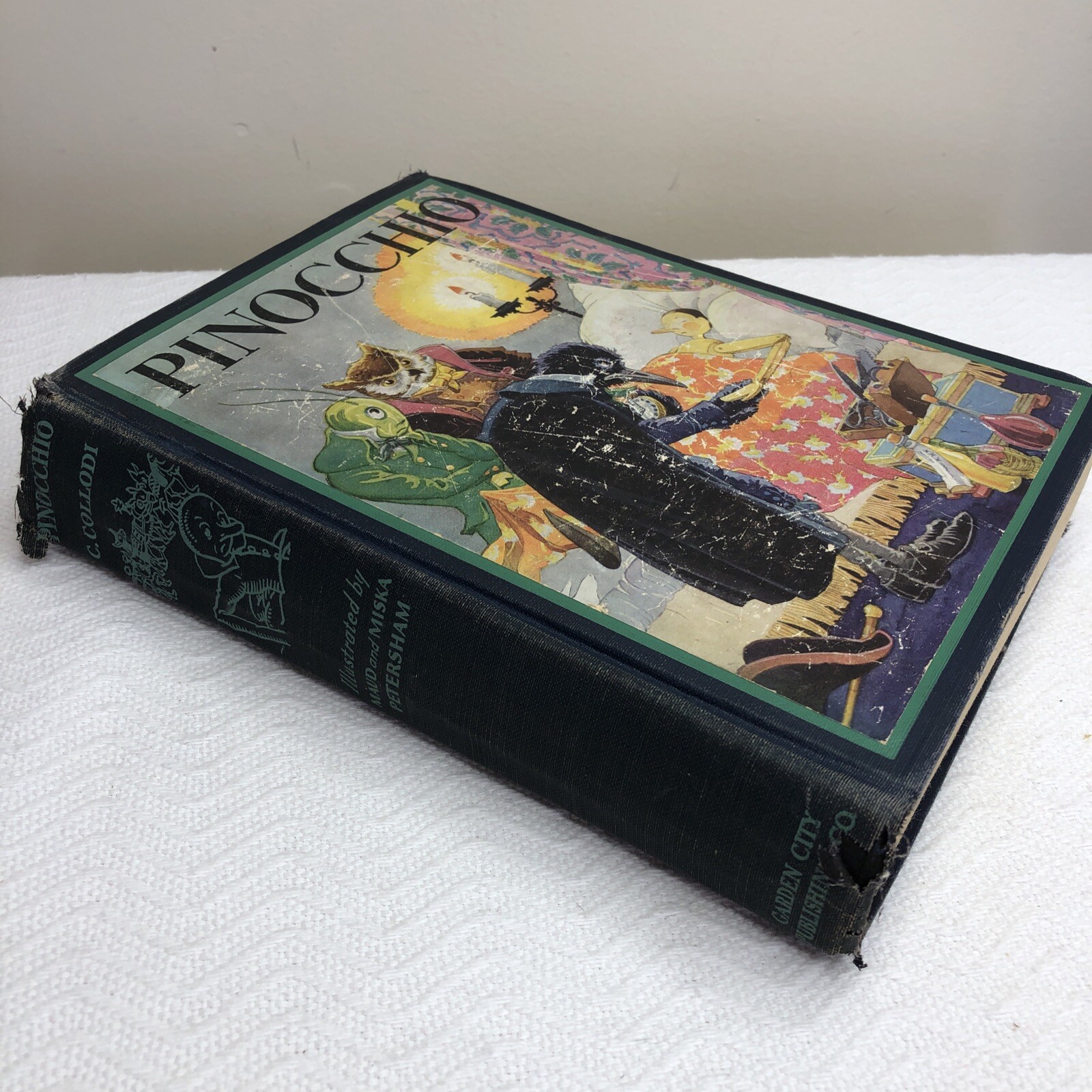 PINOCCHIO C. Collodi VTG Color Illustrated Maud & Miska Petersham 1932 HC
