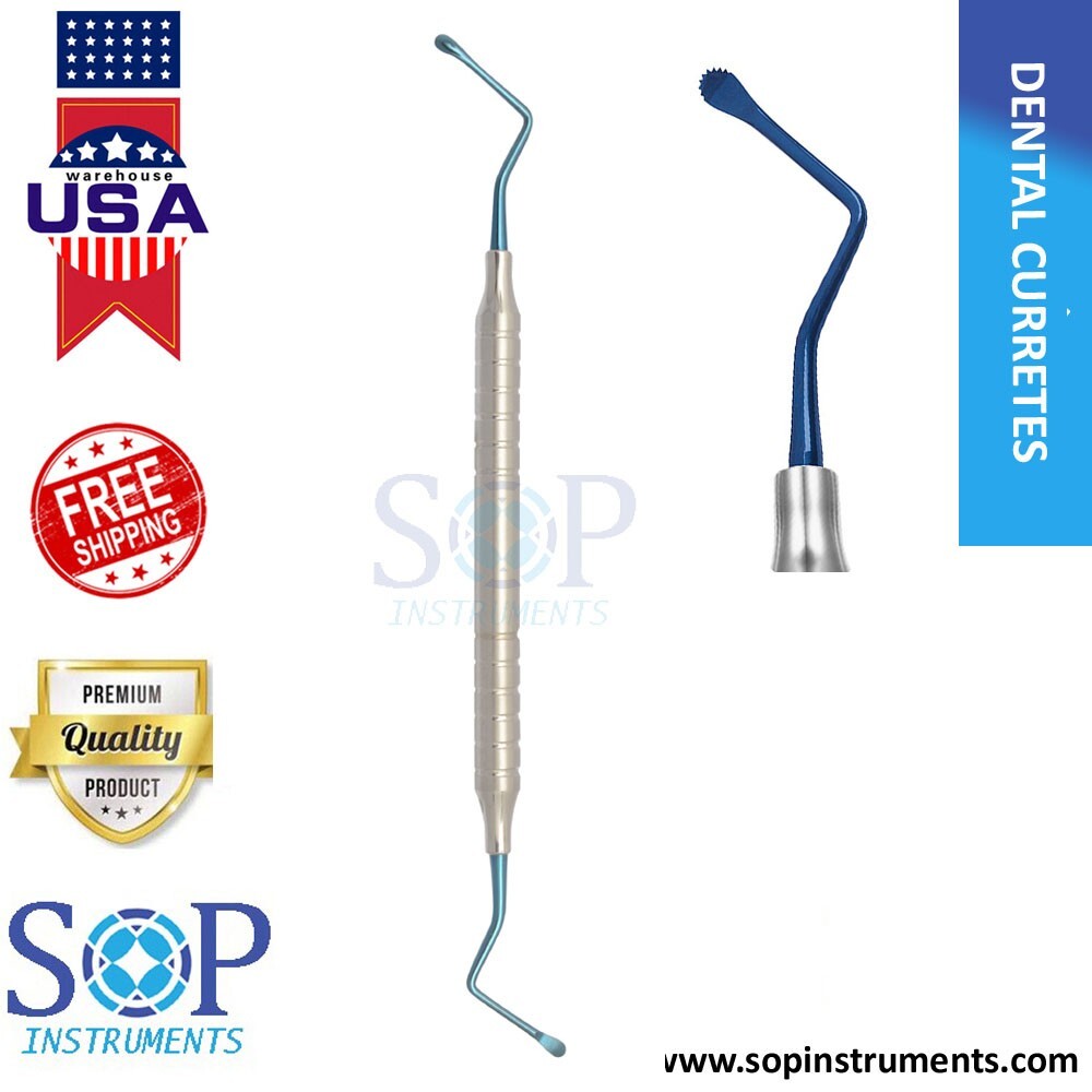Dental Surgical Curette Super Lucas Curette 85S Serated 2.5mm by SOP instrument
