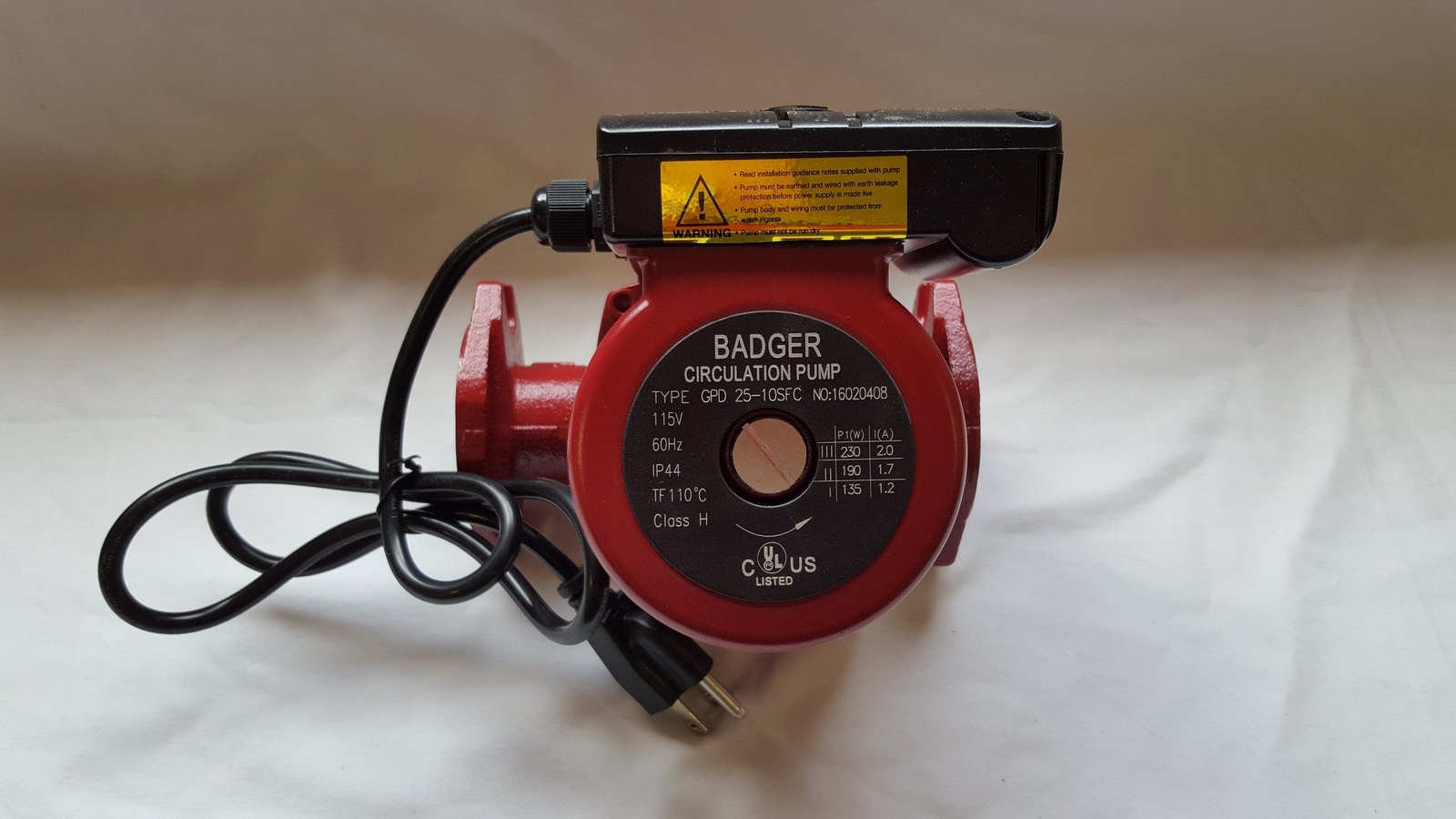 3 speed Circulating Pump 34 GPM with Cord