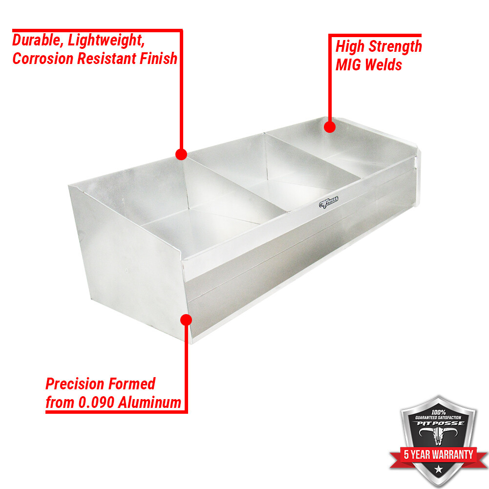 Pit Posse Helmet Bay Storage Holder Rack Aluminum Trailer Organizer- USA made