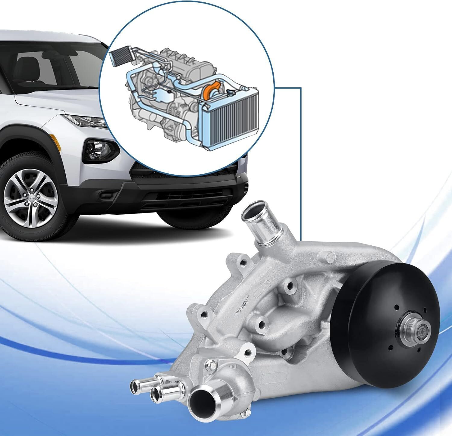 Water Pump w/ Thermostat for 2007-16 Chevrolet GMC Vortec 4.8L/5.3L/6.0L/6.2L