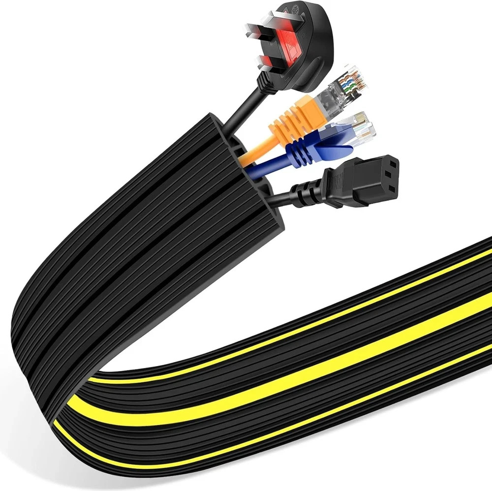 Cord Cover Floor, 3ft Heavy Duty Cable Protector, Cord Cover for Wires on Flo...