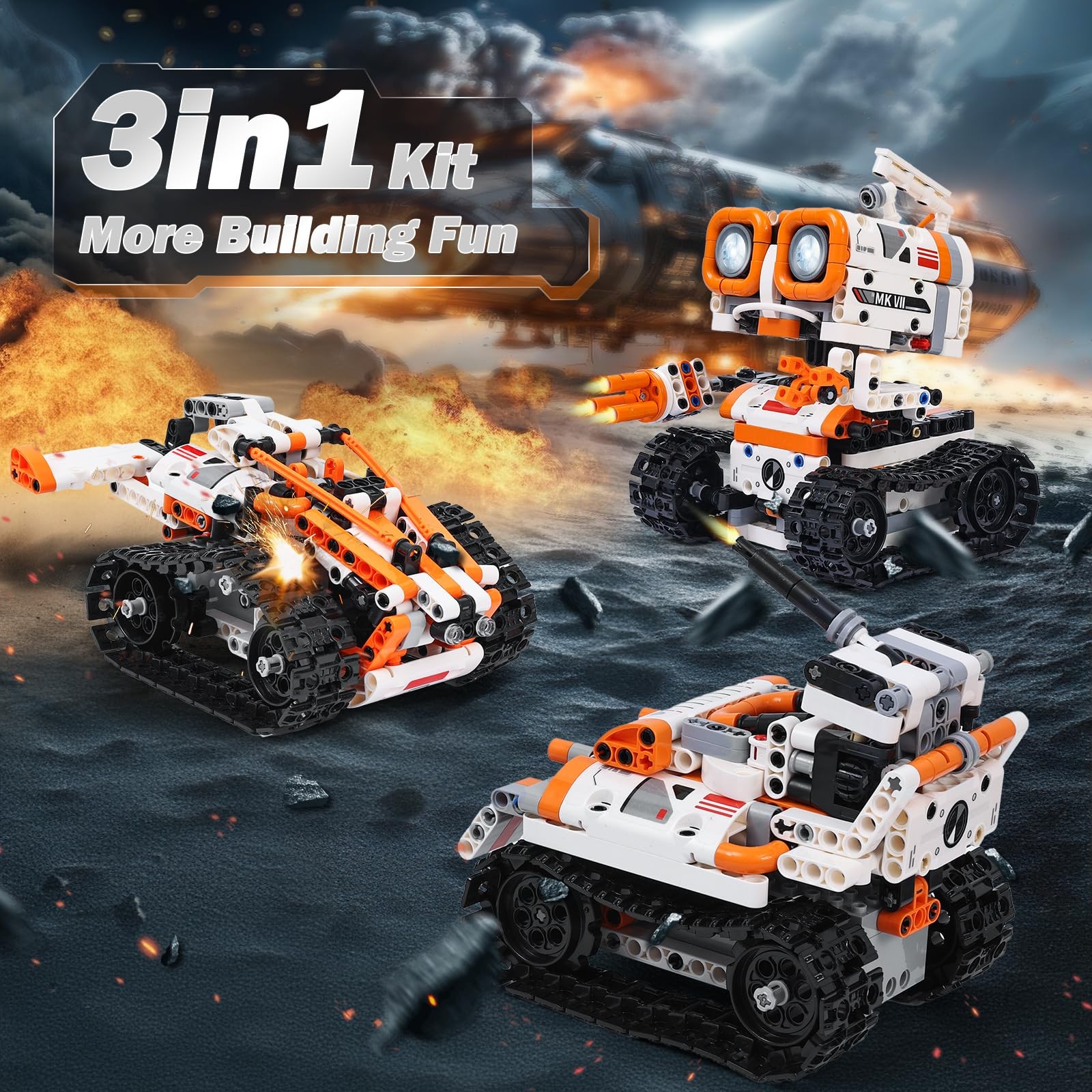 STEM Robotics Kits for Ages 8-12 8-14 Year Old, 3 in 1 Remote/APP Control & P...