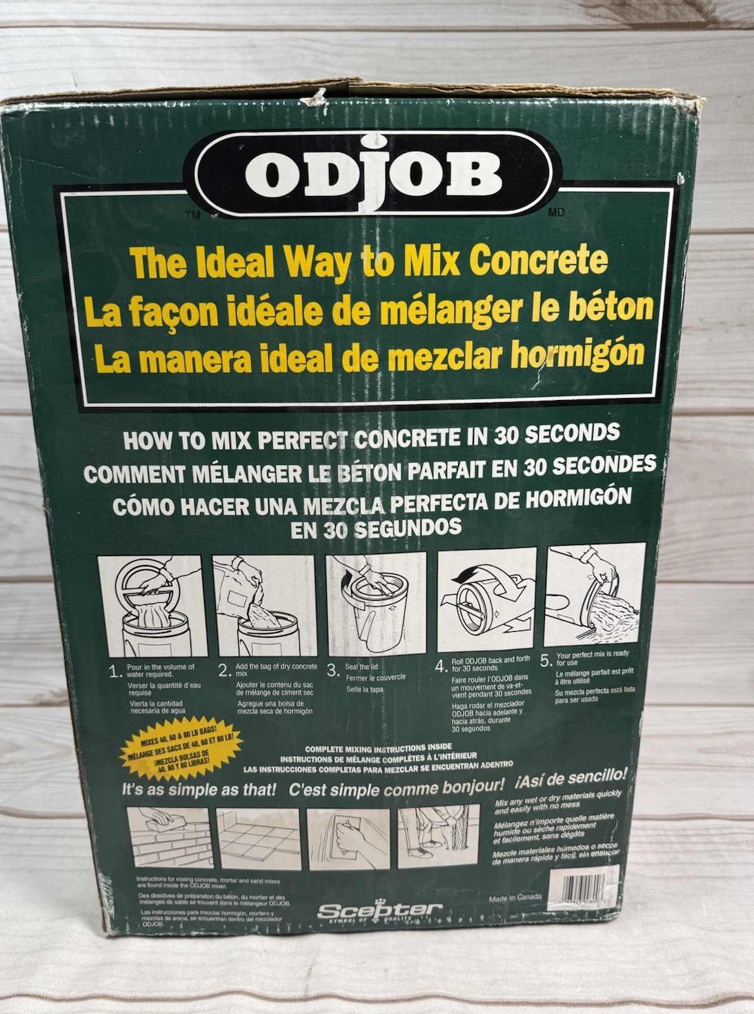 Odjob The Mixing System The Revolutionary Mixing System Concrete 40-80 Lb Bags