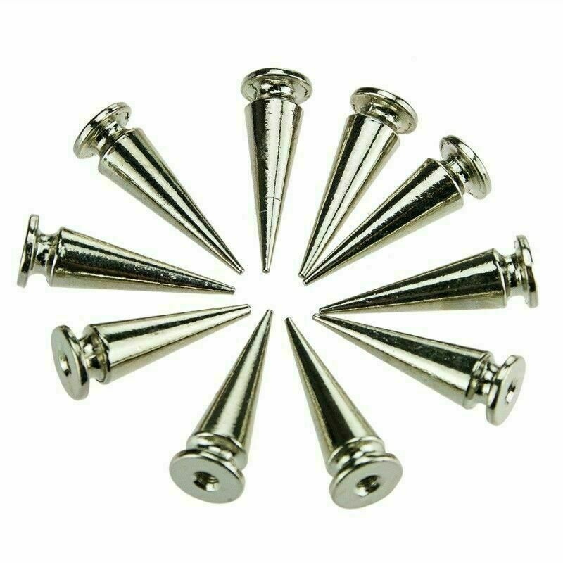 26mm Punk Cone Metal Spikes Rivets Studs Screw Back for Clothing Jacket Leather