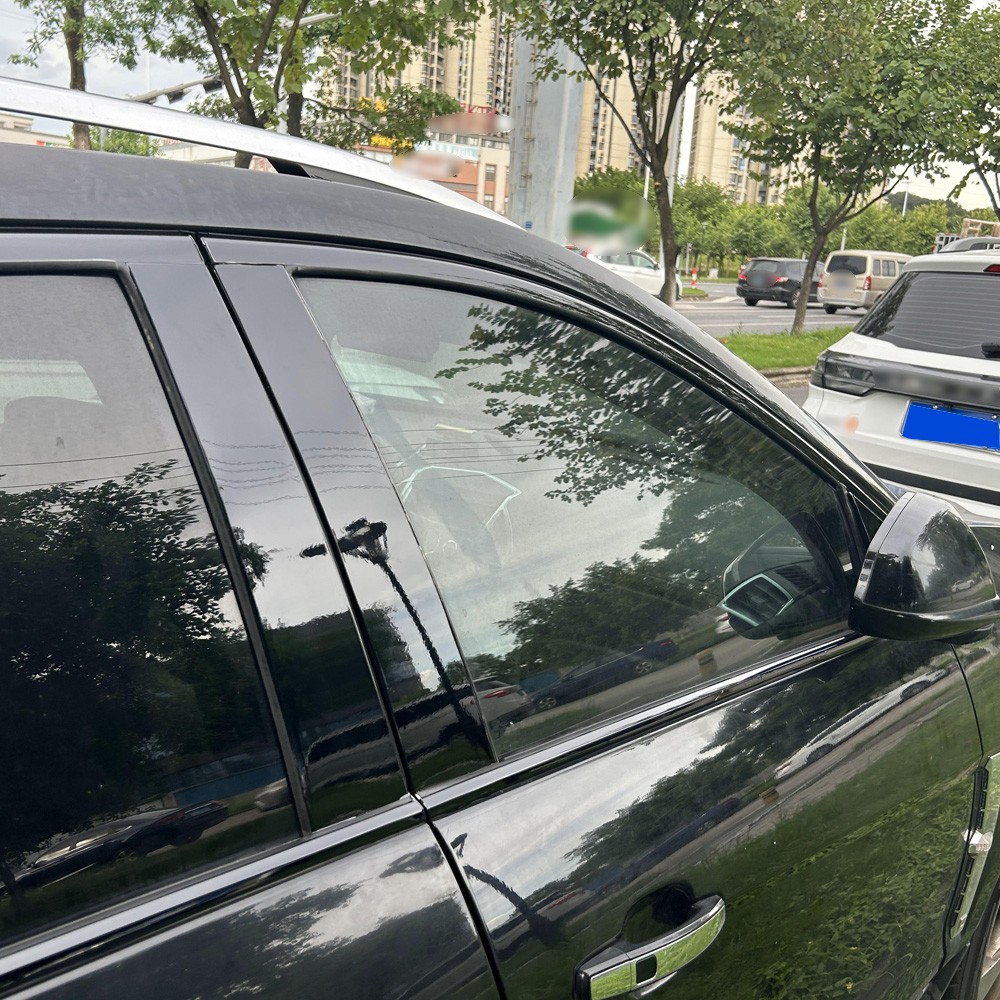 Glossy Black Chrome Delete Window Trims For Cadillac SRX 2010-2016