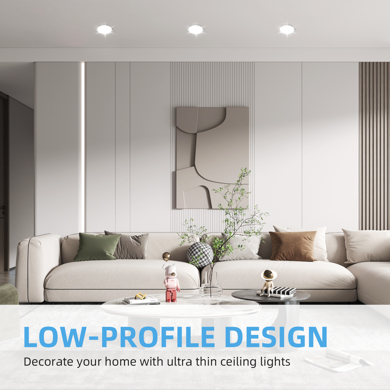 3Inch-11Inch LED Ceiling Lights Ultra-Thin Recessed Retrofits Kit 6000K Daylight