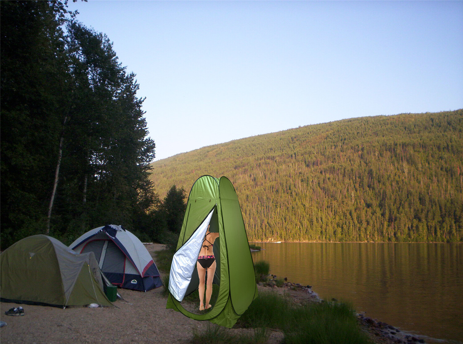 Pop Up Privacy Tent Instant Portable Outdoor Shower Tent Camp Toilet Changing Gr