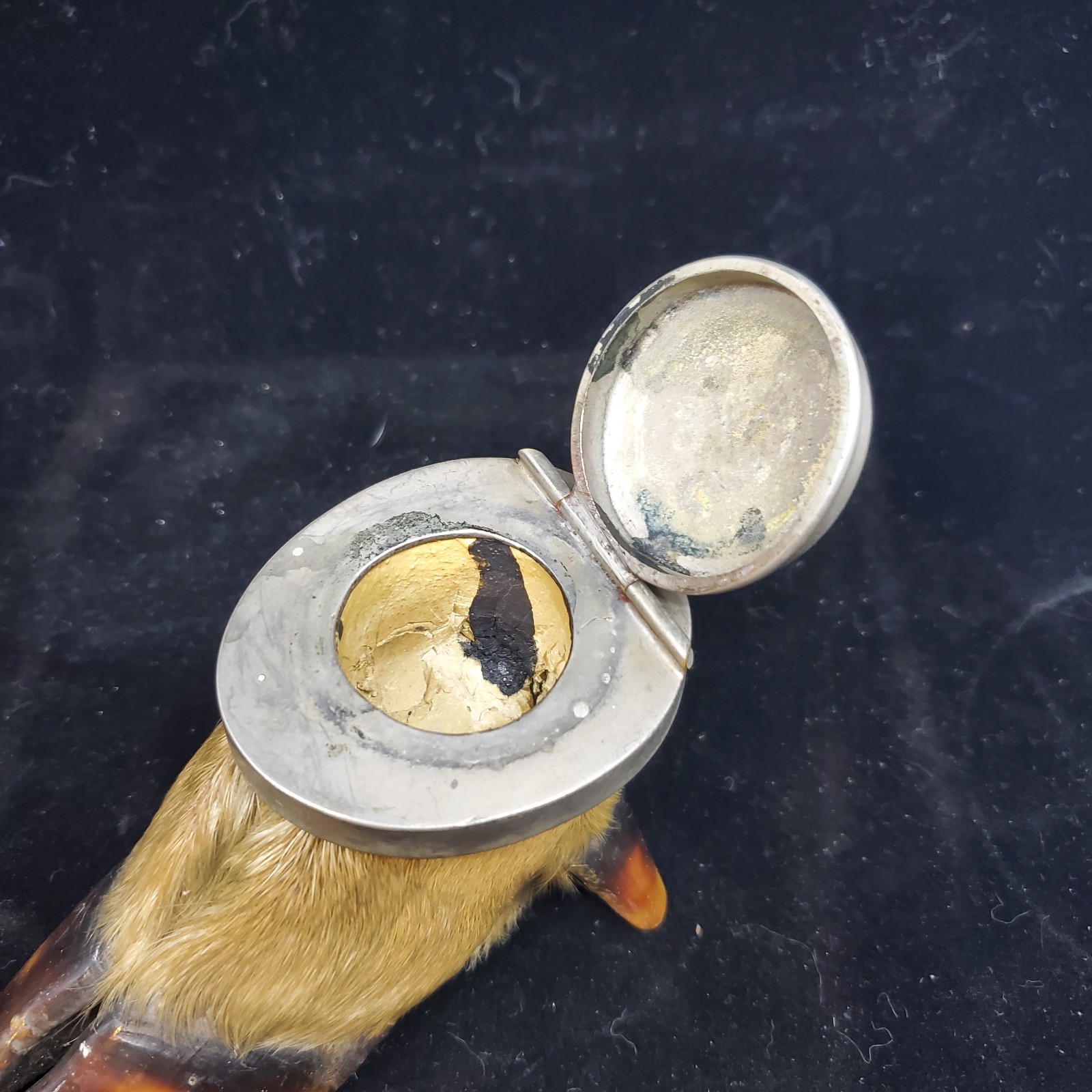 Vintage Adirondack Deer Split Hoof Taxidermy Inkwell Holder Rustic Camp Decor