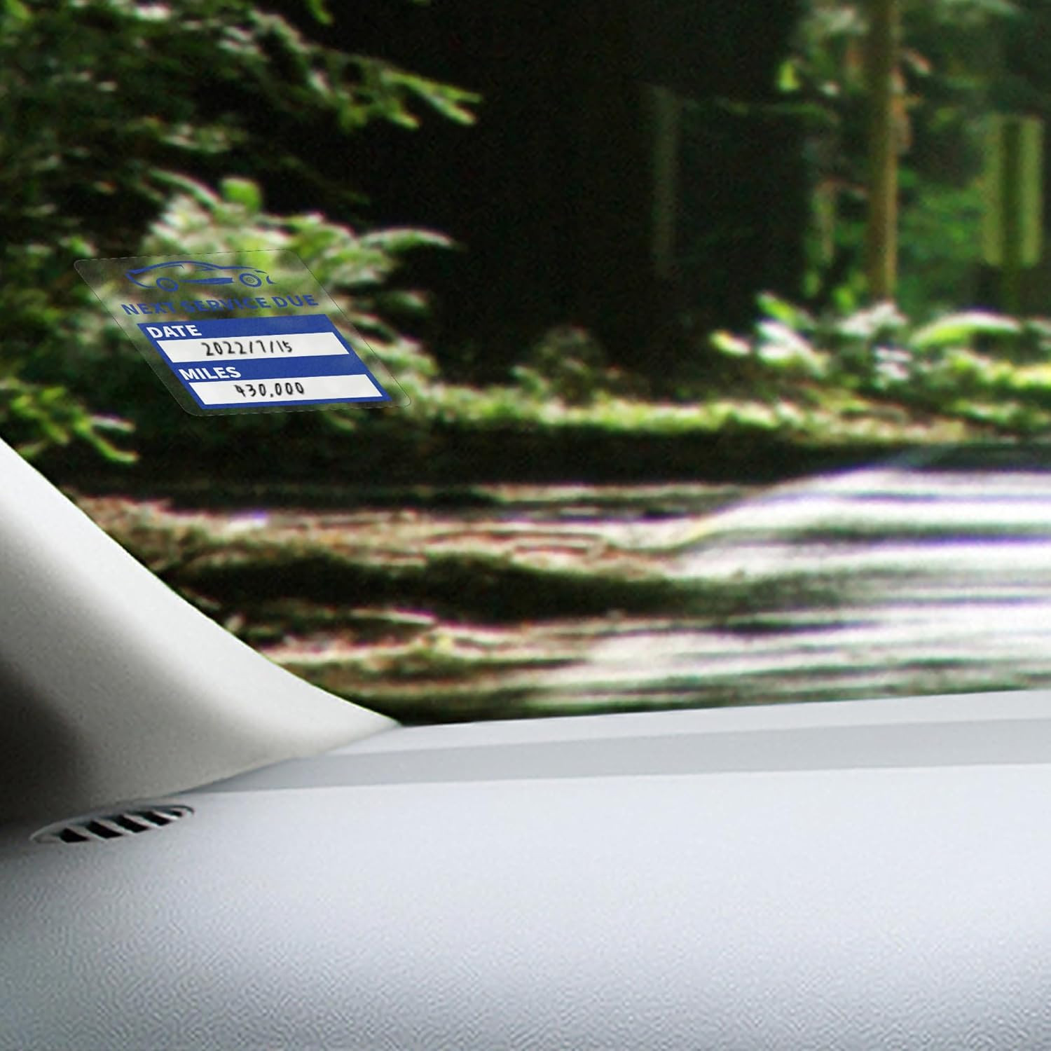 60Pcs Clear Oil Change Stickers for Windshield Service Reminder Labels 2"X2" Nex