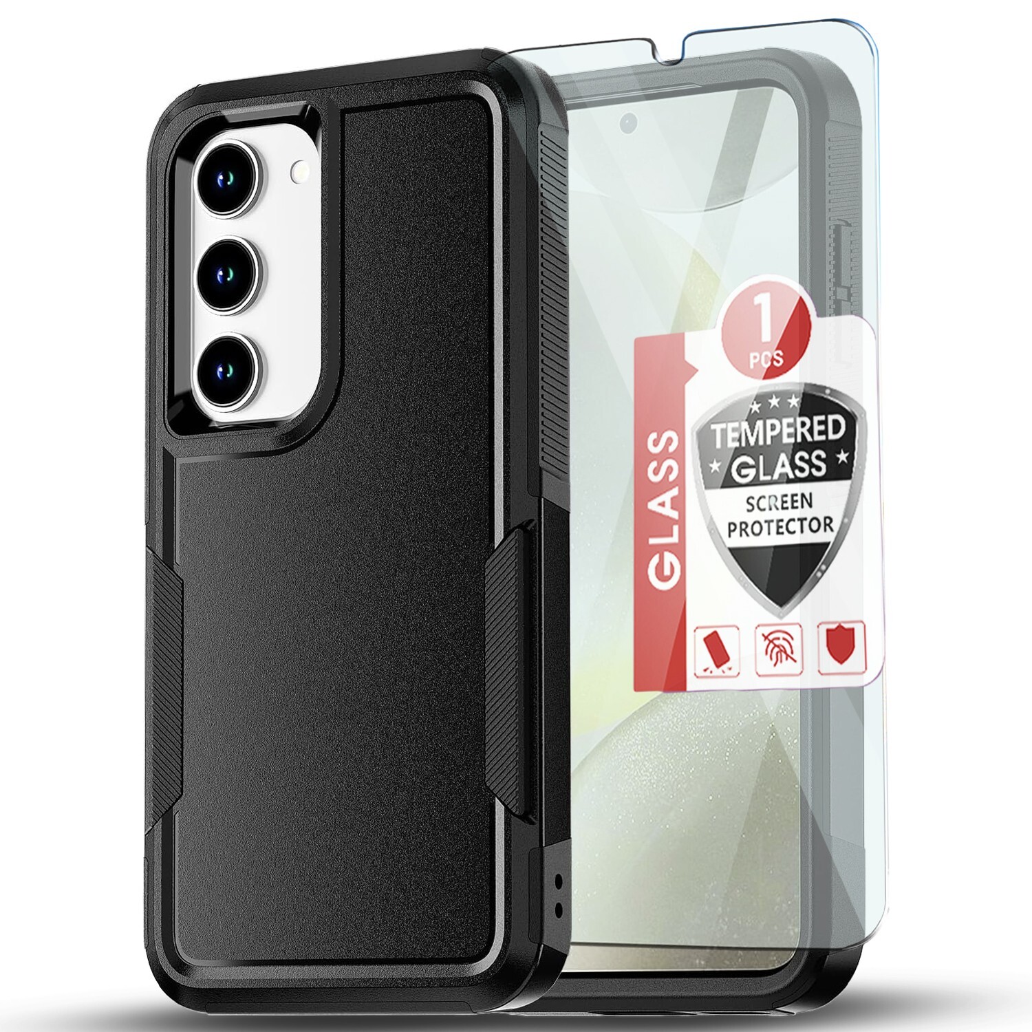 For Samsung Galaxy A17 5G Case Shockproof Phone Cover Heavy Duty +Tempered Glass