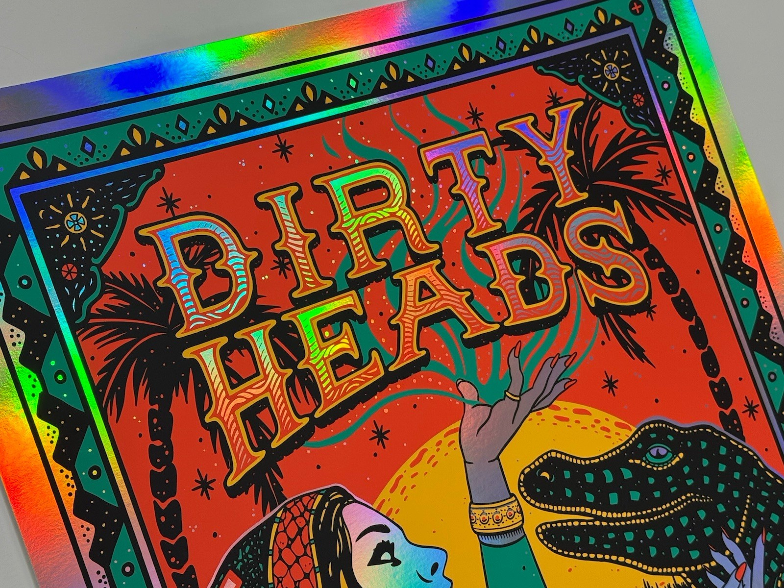 Dirty Heads Poster Apopka Amp FL 2025 Silkscreen #’d X/50 Dave Foral Signed FOIL