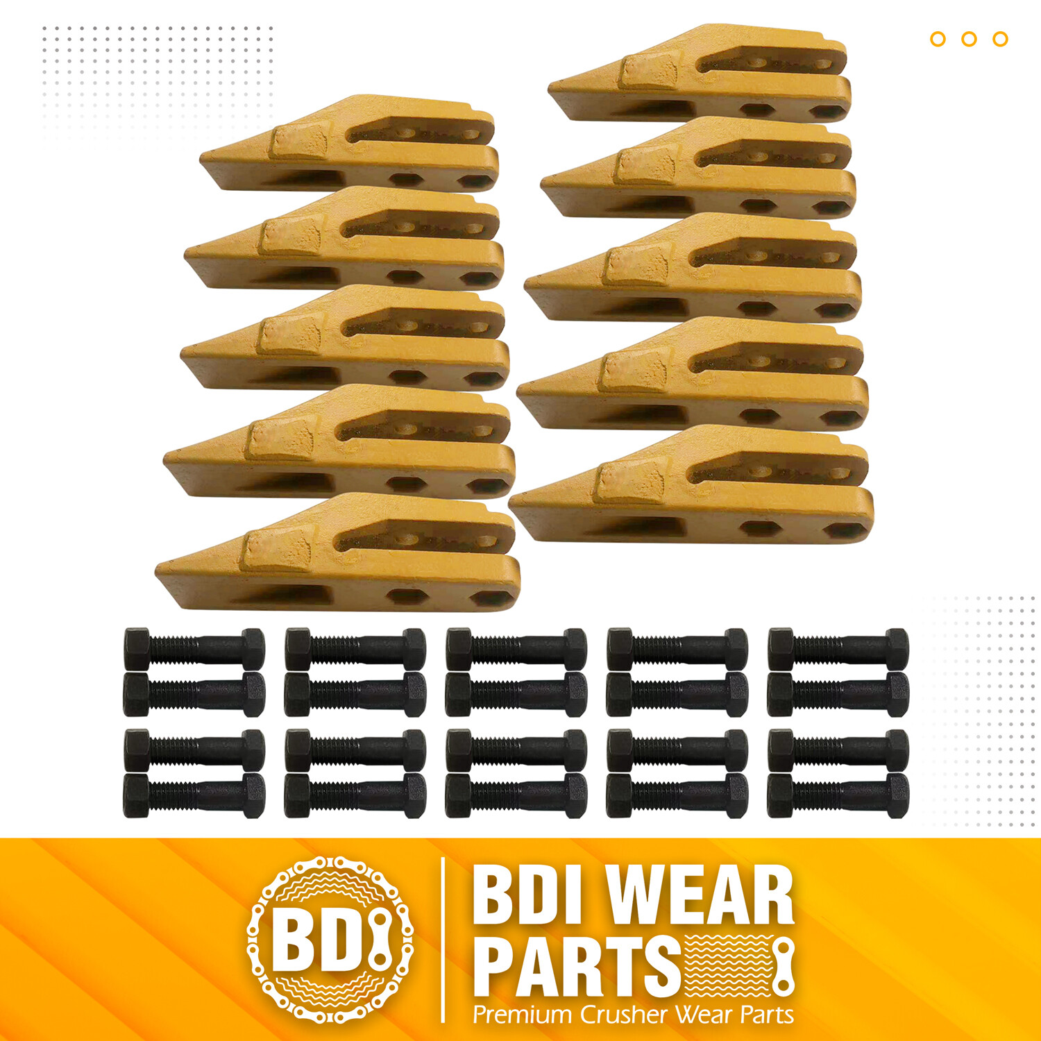 6684447 Cat Skid Steer Bucket Unitooth Trenching Bucket Teeth with Hardware10PK