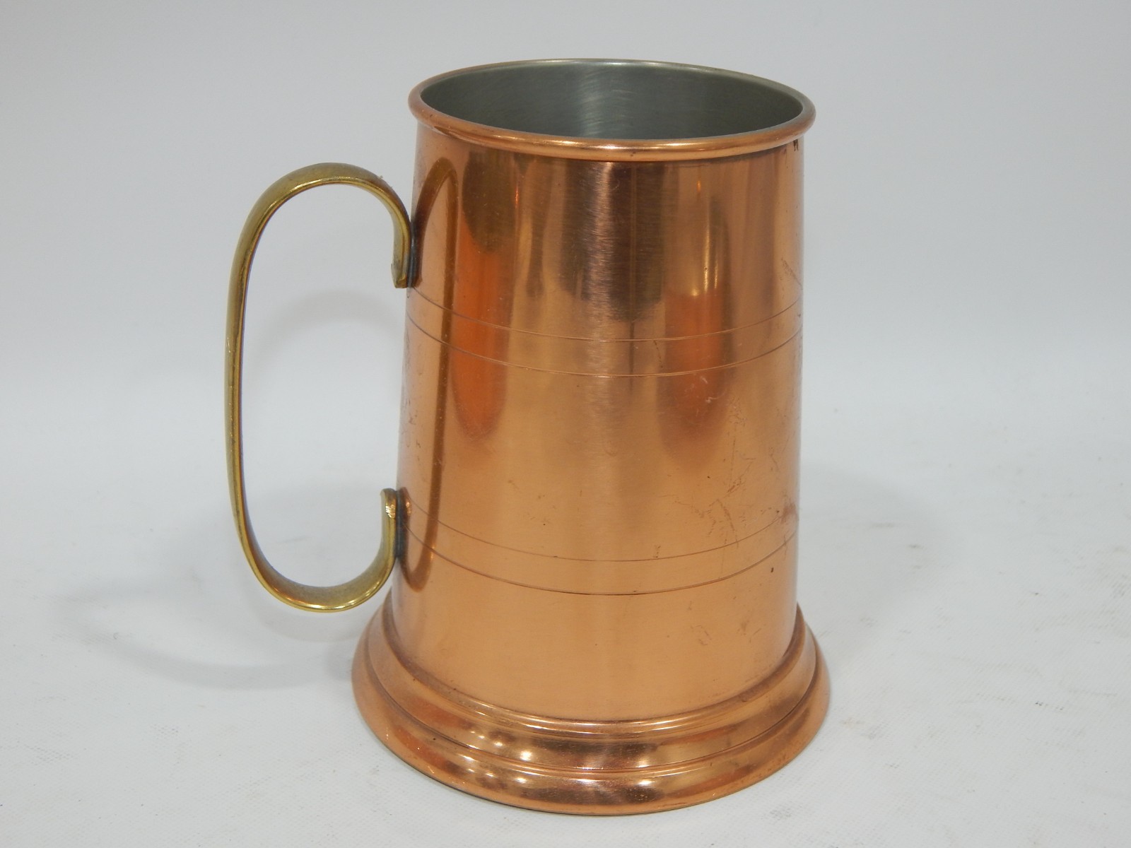 Vtg Copper Mug Brass Handle Made in England Beer Mug Moscow Mule Stein 5"