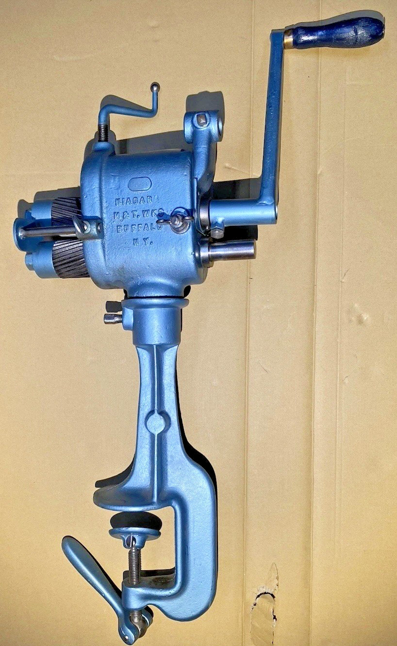 Vintage Niagara Hand Crank Beading & Crimping Rotary Machine Roper Whitney