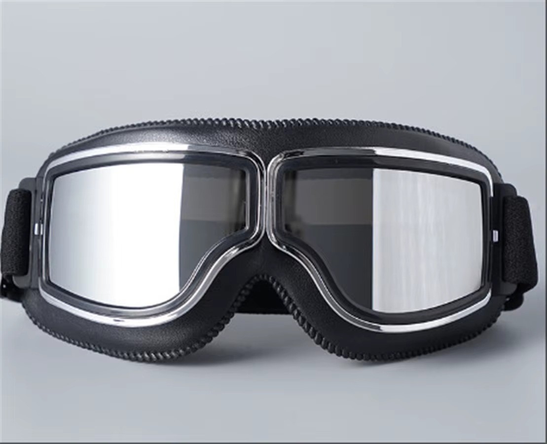 New Motorcycle Goggles Fit Over Glasses For Men Vintage Leather Riding Glasses**