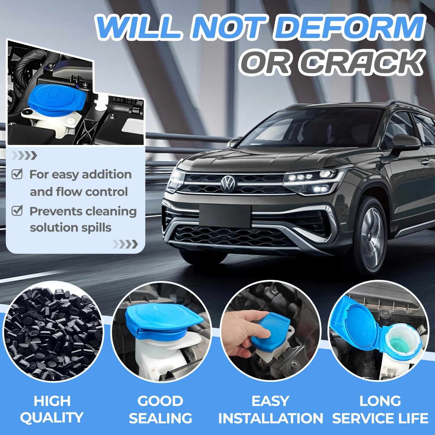 Windshield Washer Fluid Cap,OEM#3Q0955455 Cap,Car Accessories...