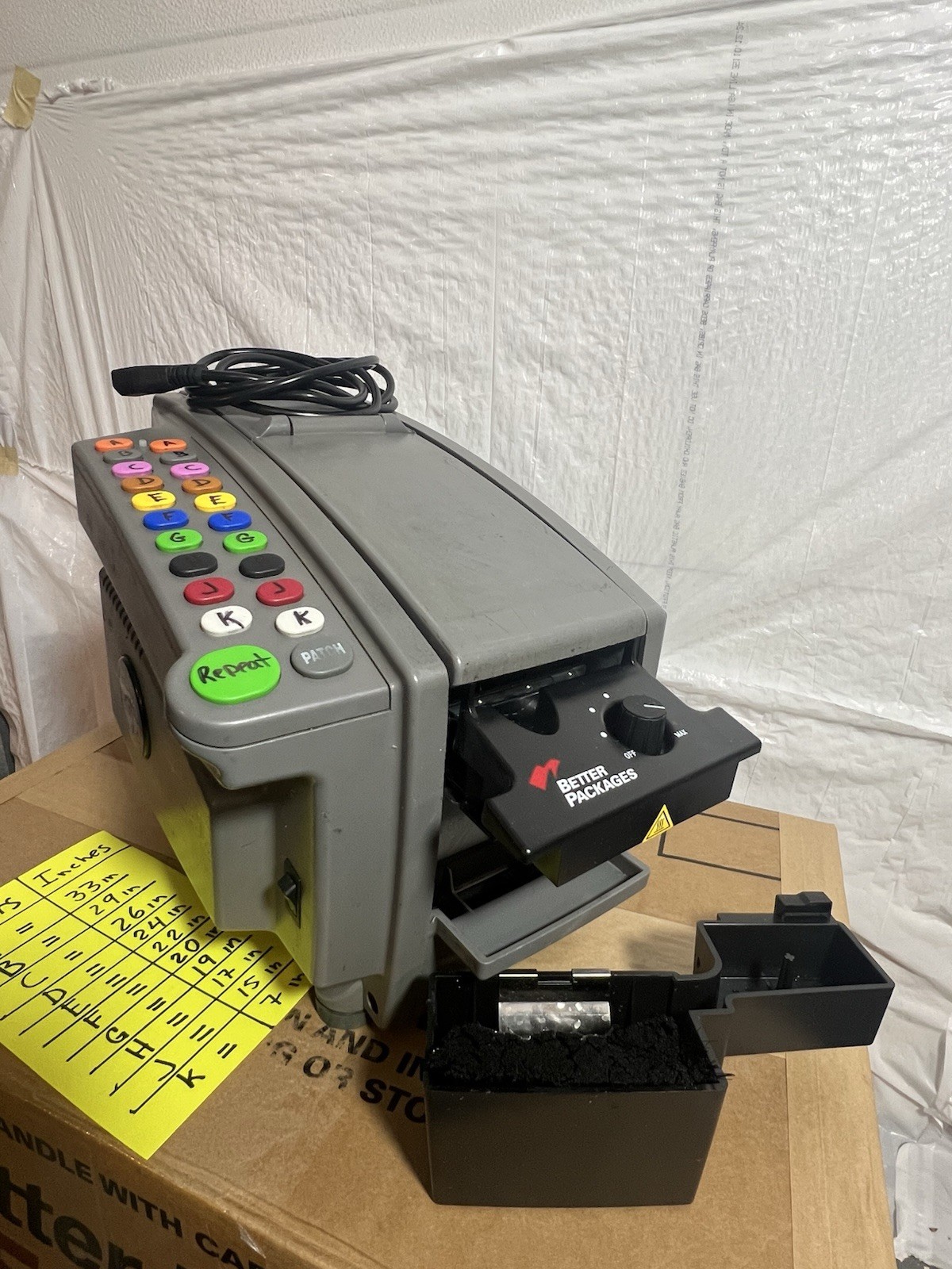 Better Pack Packages 555eSS Tape Dispenser ( Letters Keypad A To k)