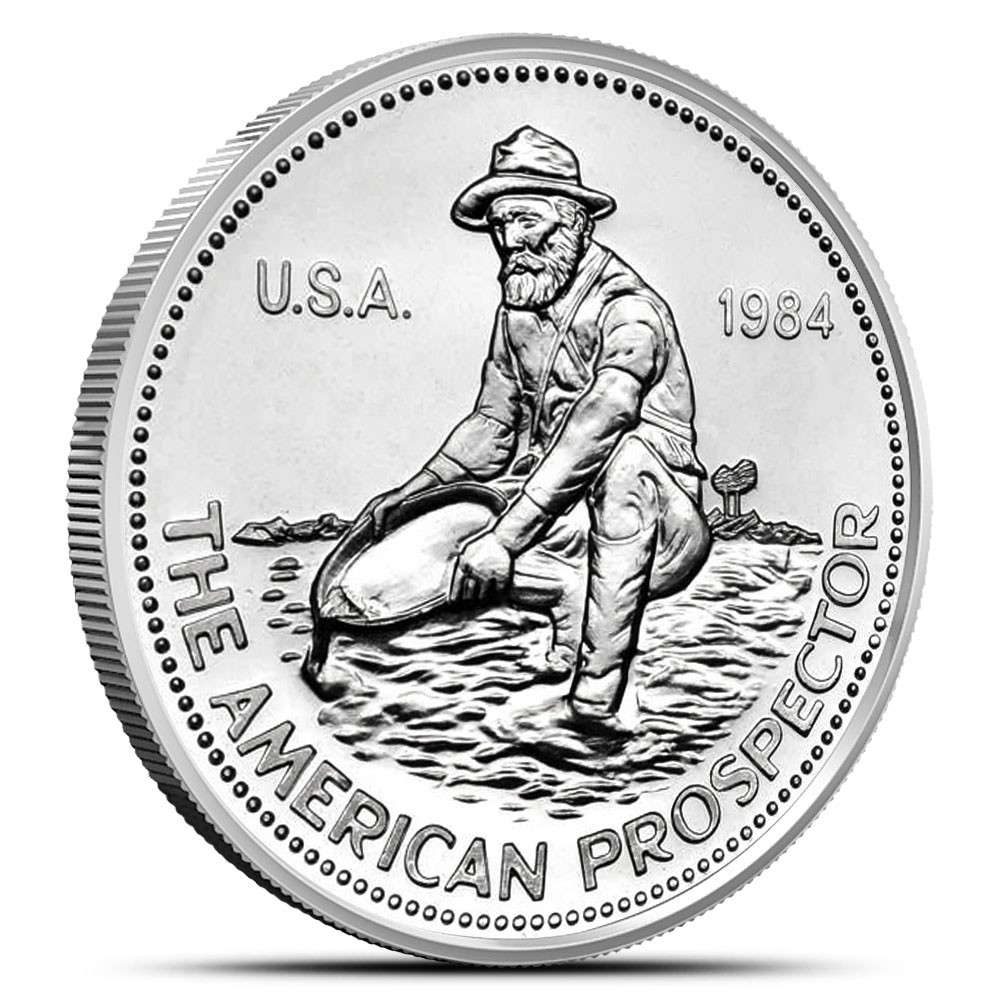 1 oz Engelhard Prospector Silver Round