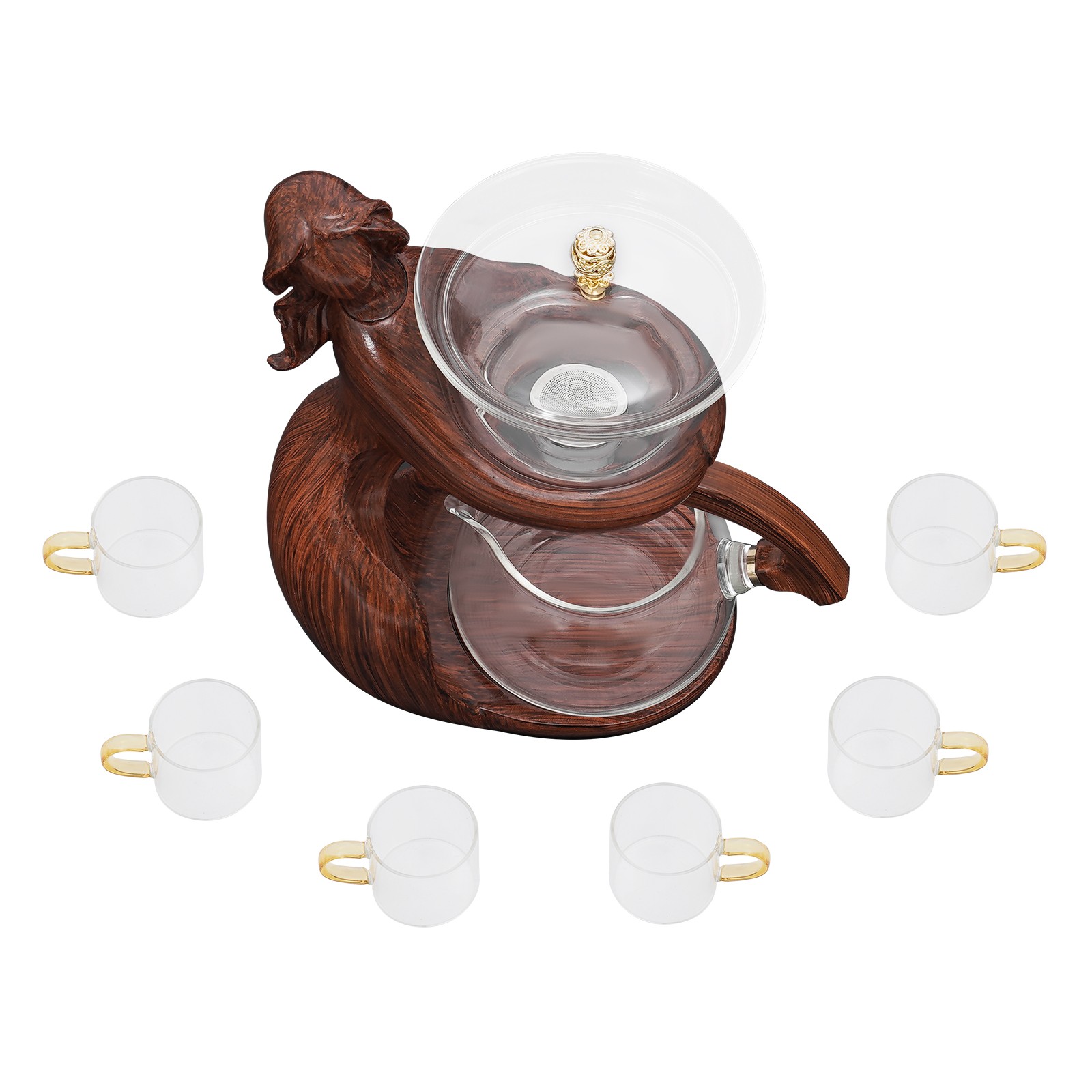 NEW Teapot Set, Semi Automatic Tea Set, Tea Set with 6 Small Cups