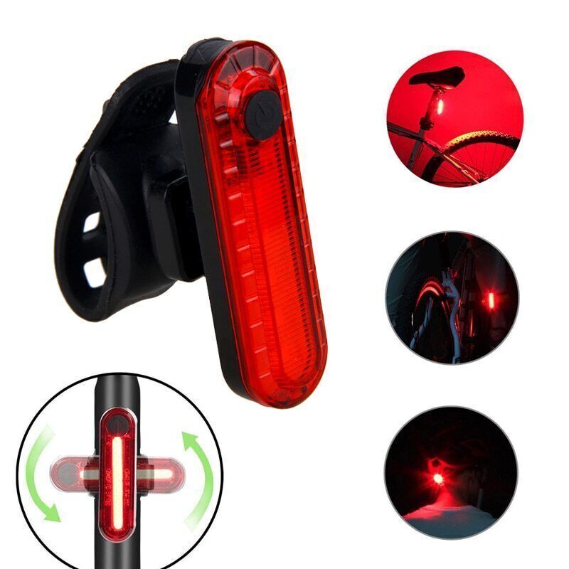 2 Sets USB Rechargeable LED Bicycle Headlight Bike Front Rear Lamp Cycling Light