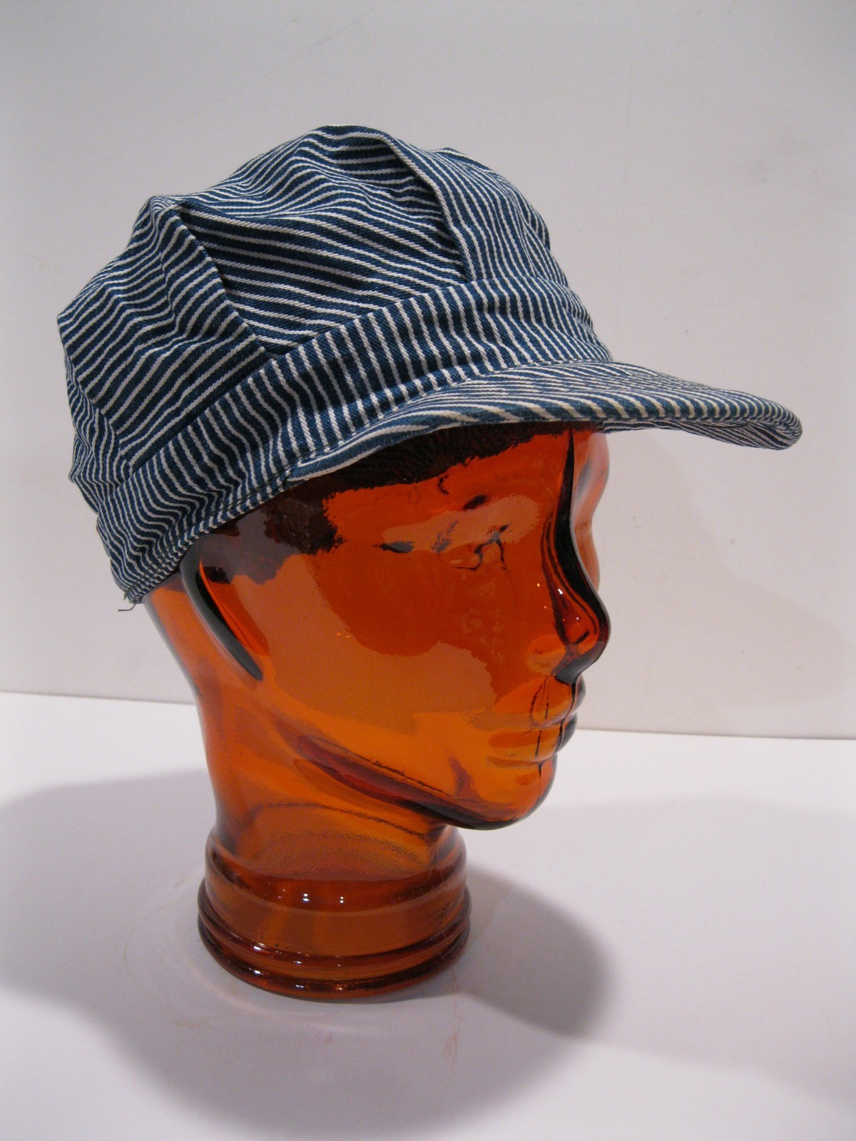 Glass Head ORANGE, Life Size Mannequin Head for Decor, Display Hats Wigs, etc