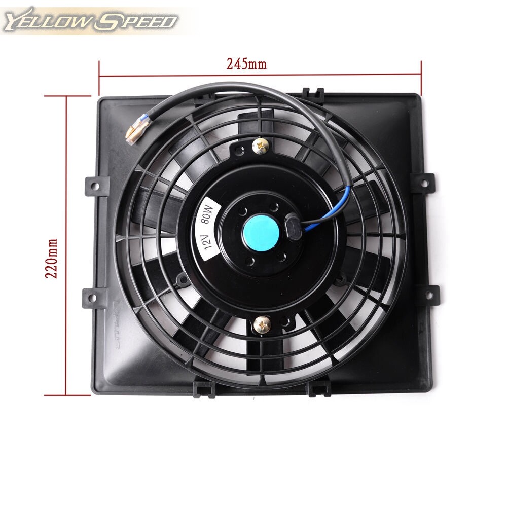 15 ROW 10AN FIT FOR UNIVERSAL TRANSMISSION OIL COOLER+7" FIXED COOLING FAN KIT