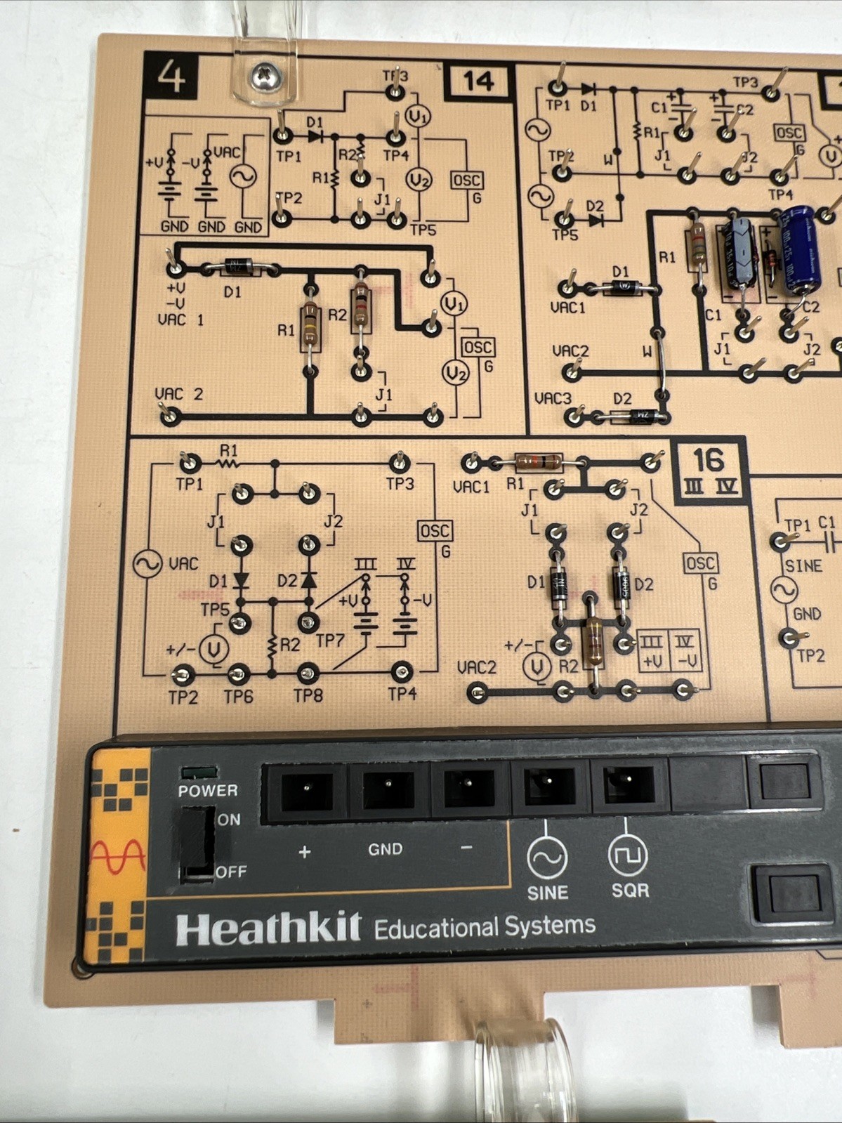 Heathkit Educational Systems ETB 6102 AC Electronics 5 Circuit boards w/Case