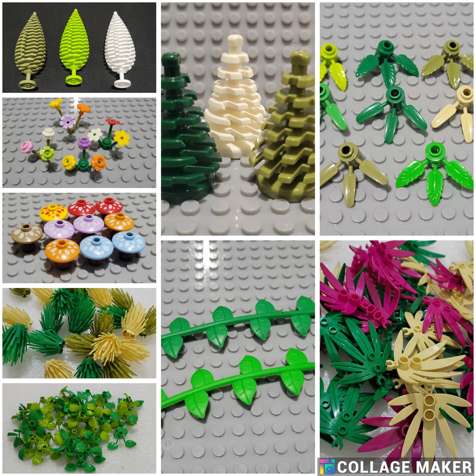 Plants & Trees Accessories - Pine, Cypress, Bushes, Sprouts, Stems with Leaves