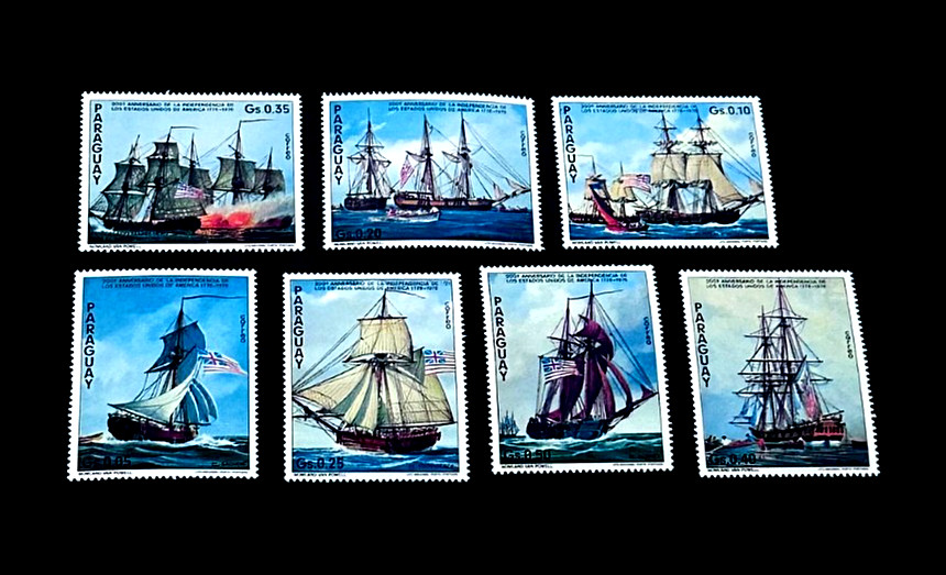 PARAGUAY Stamp Lot - 1975 United States Bicentenaire Ship MNH   r21