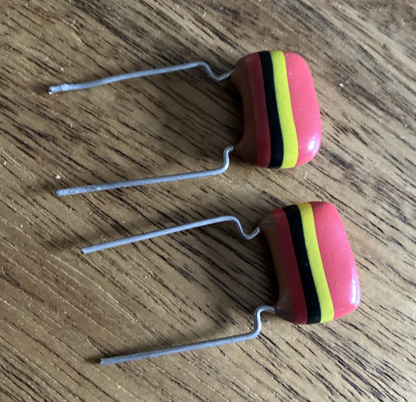 2 NOS Mullard Tropical Fish Capacitor 220nf Vox Wah .22uf Vintage Tested 250V