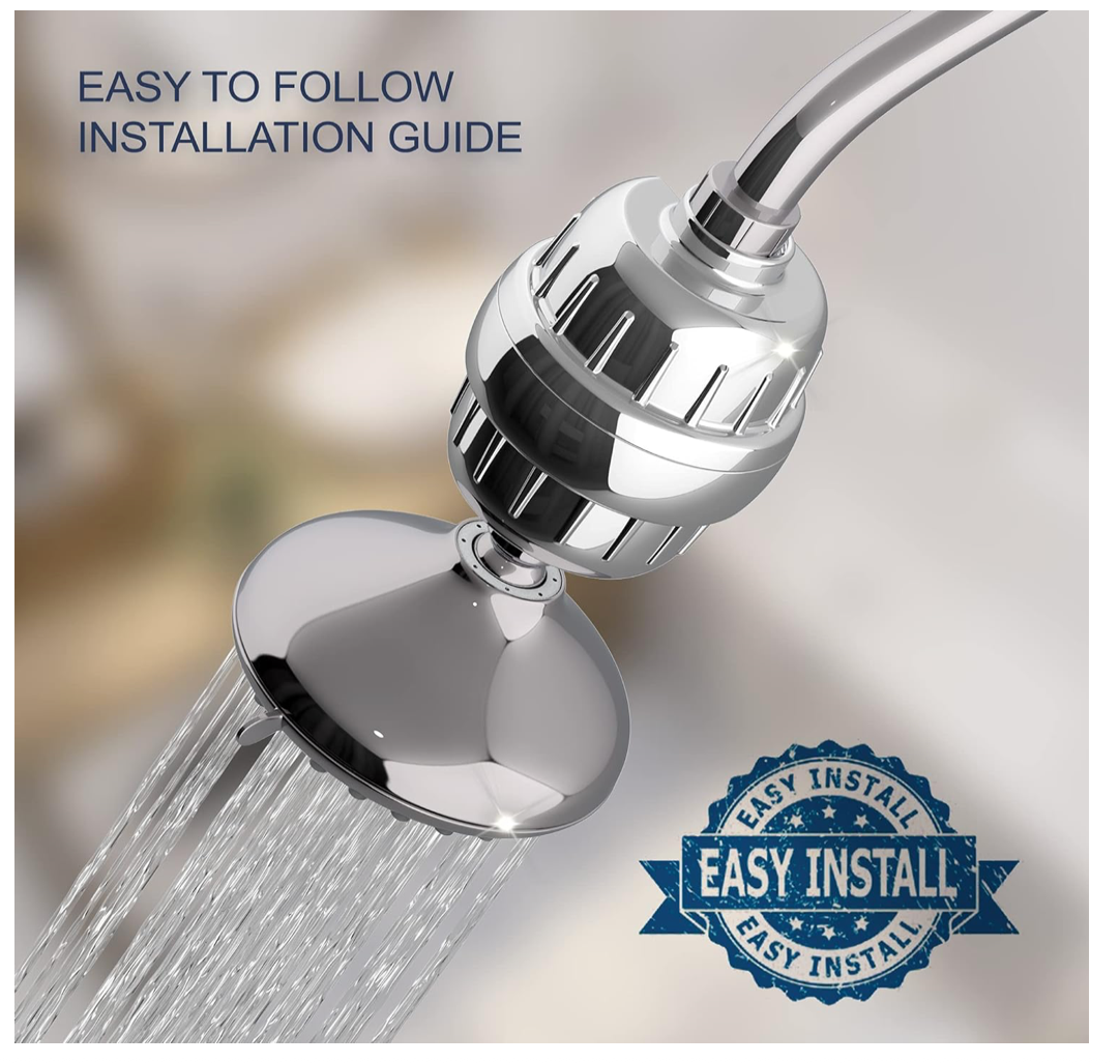 Filtered Shower Head High Pressure Shower Filter Hard Water Filter