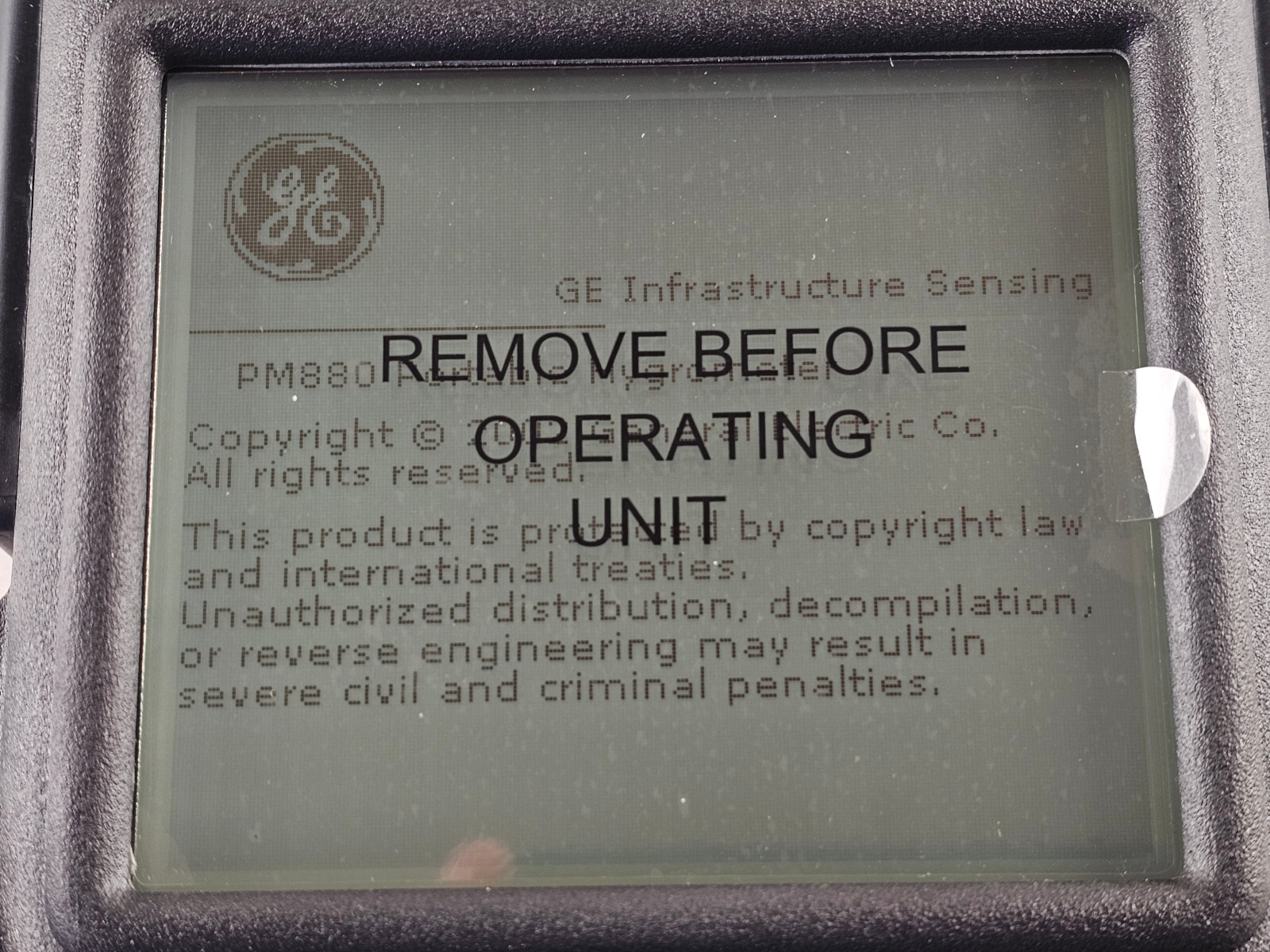 NEW GE Panametrics PM880 Portable Moisture Analyzer/Hygrometer PM880BB