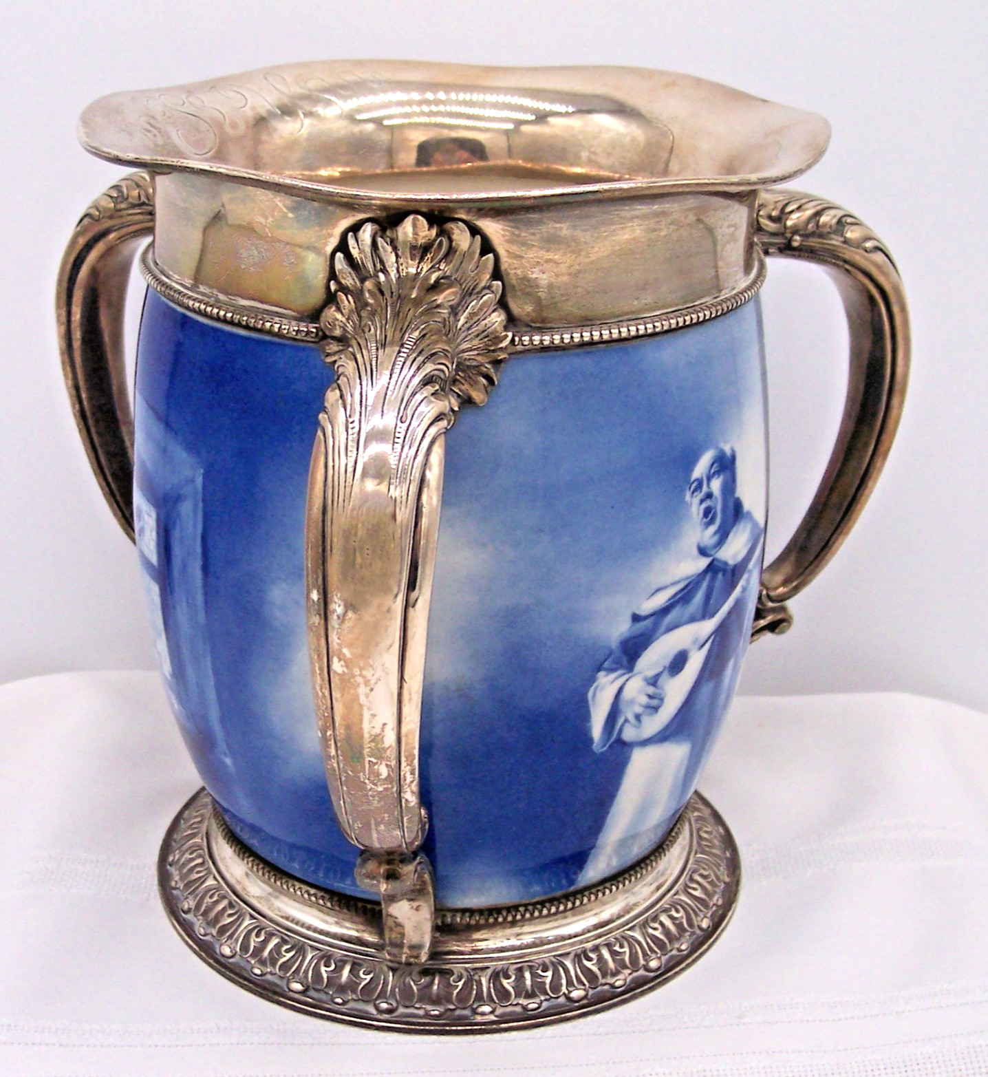 CAC Ceramic Arts Co Lenox Gorham Sterling Silver Loving Cup Stein 5 1/2 Pint