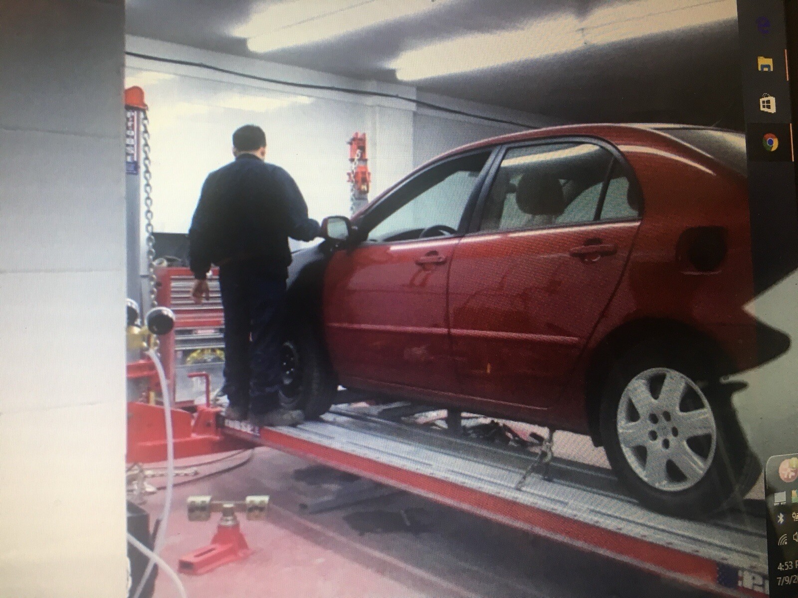 Frame Machine 21 feet 3 towers with tools Chief, car o liner