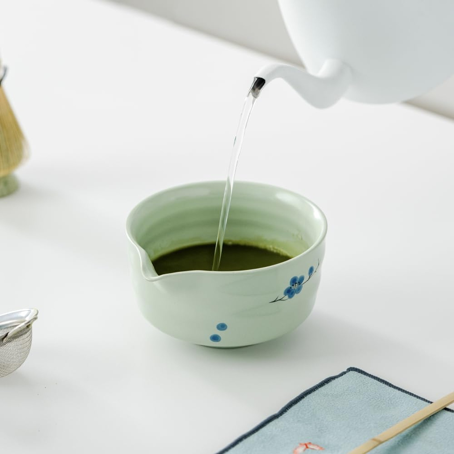 matcha whisk set, including matcha bowl, matcha whisk and stand, sieve, spoon...