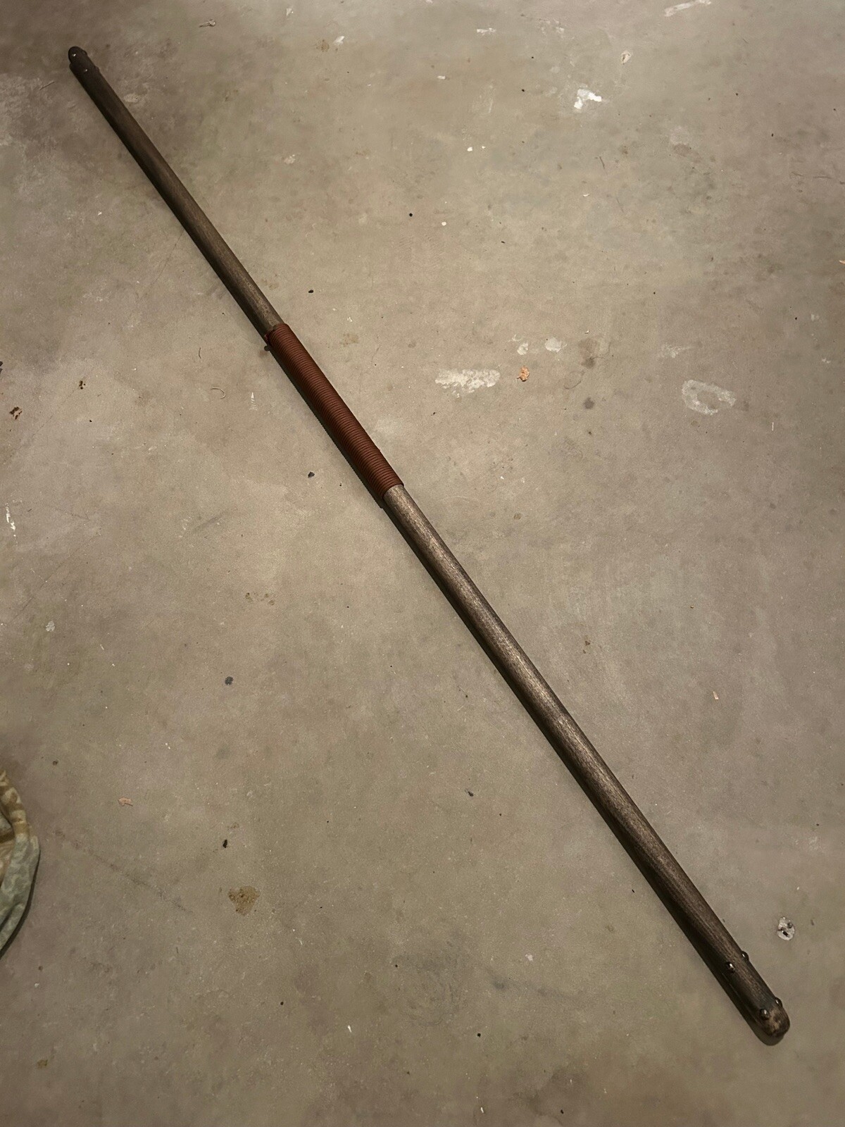 Monkey King Long Staff - Stained Poplar w/ Brown Paracord - 72"
