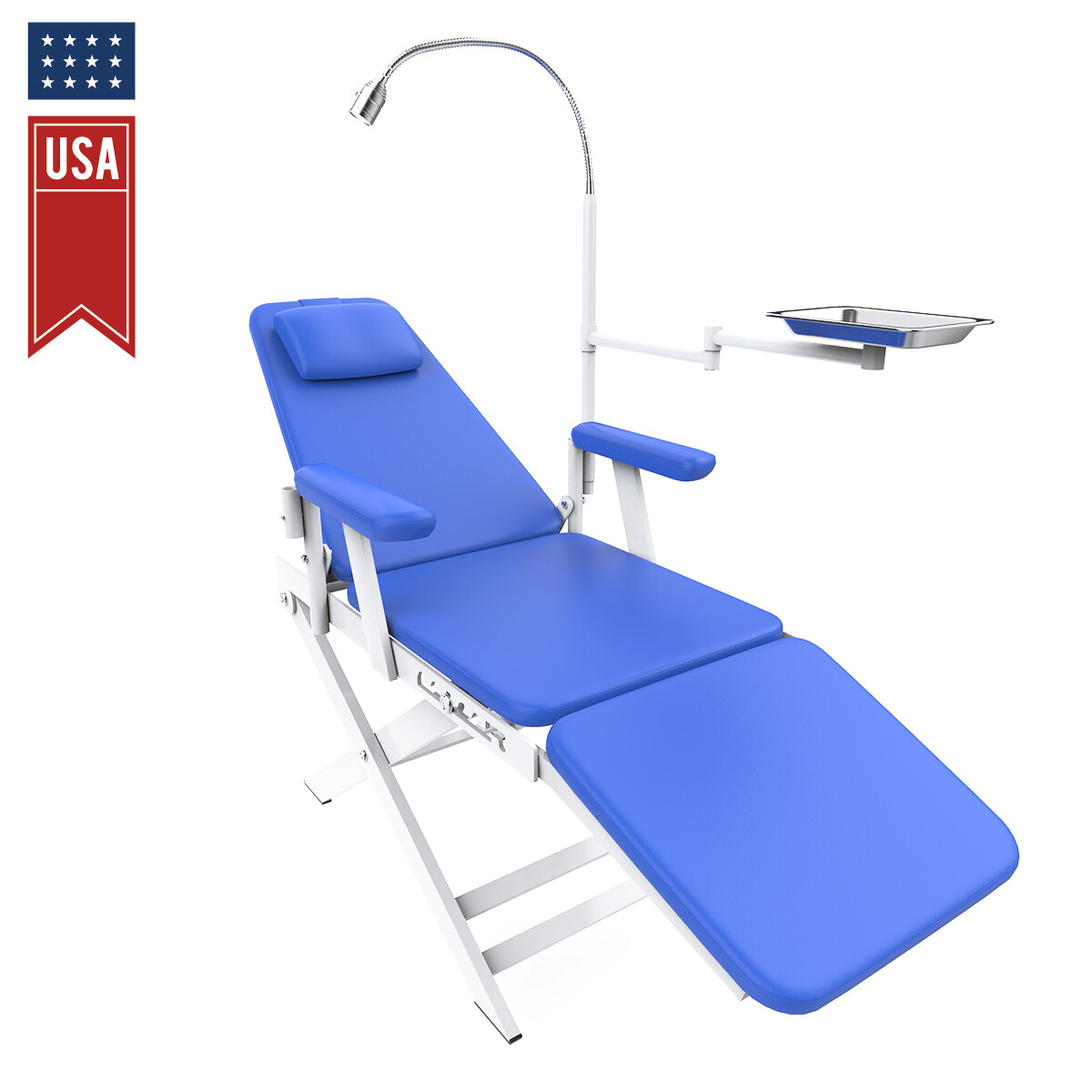 Mobile Dental Portable Delivery Unit Rolling Box Air Compressor Suction 4H/Chair