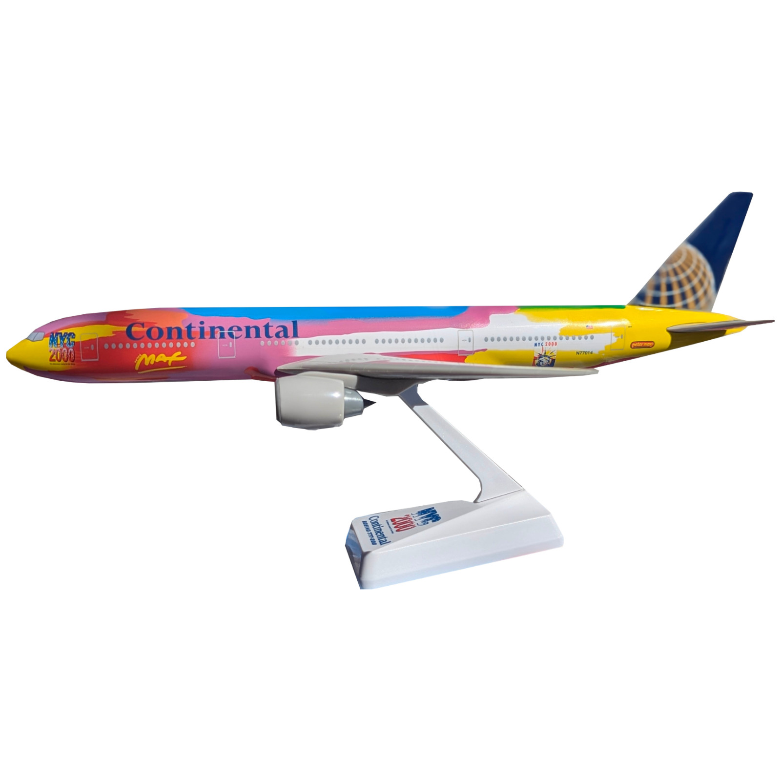 Flight Miniatures Continental "NYC"  Peter Max 777-200 1:200 Scale RARE LIMITED