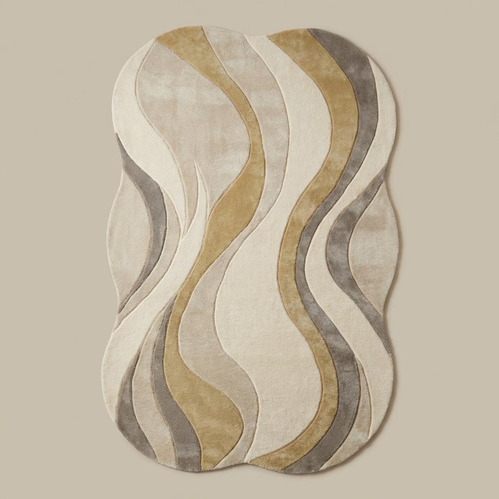 Large Teal Area Rug Contemporary Abstract Pattern Blue White Living Room Rug 5x7