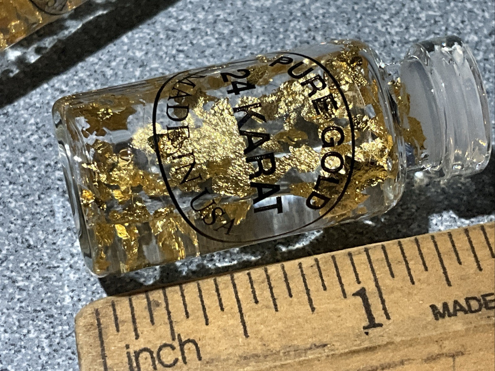 Lot 3 Vial of 24K Gold Flake Gold Leaf Foil Flakes FREE SH