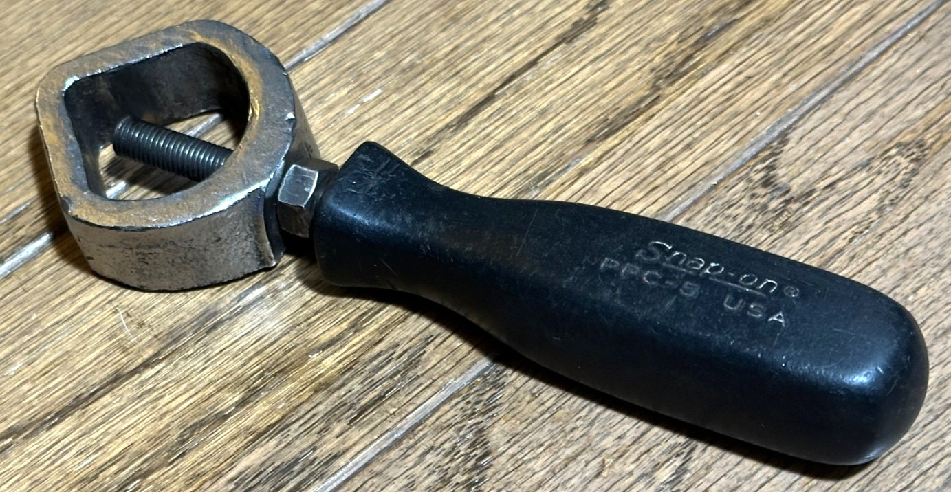 🇺🇸 SNAP ON Tools USA Punch & Chisel Holder Screwdriver Handle Black Adjustable