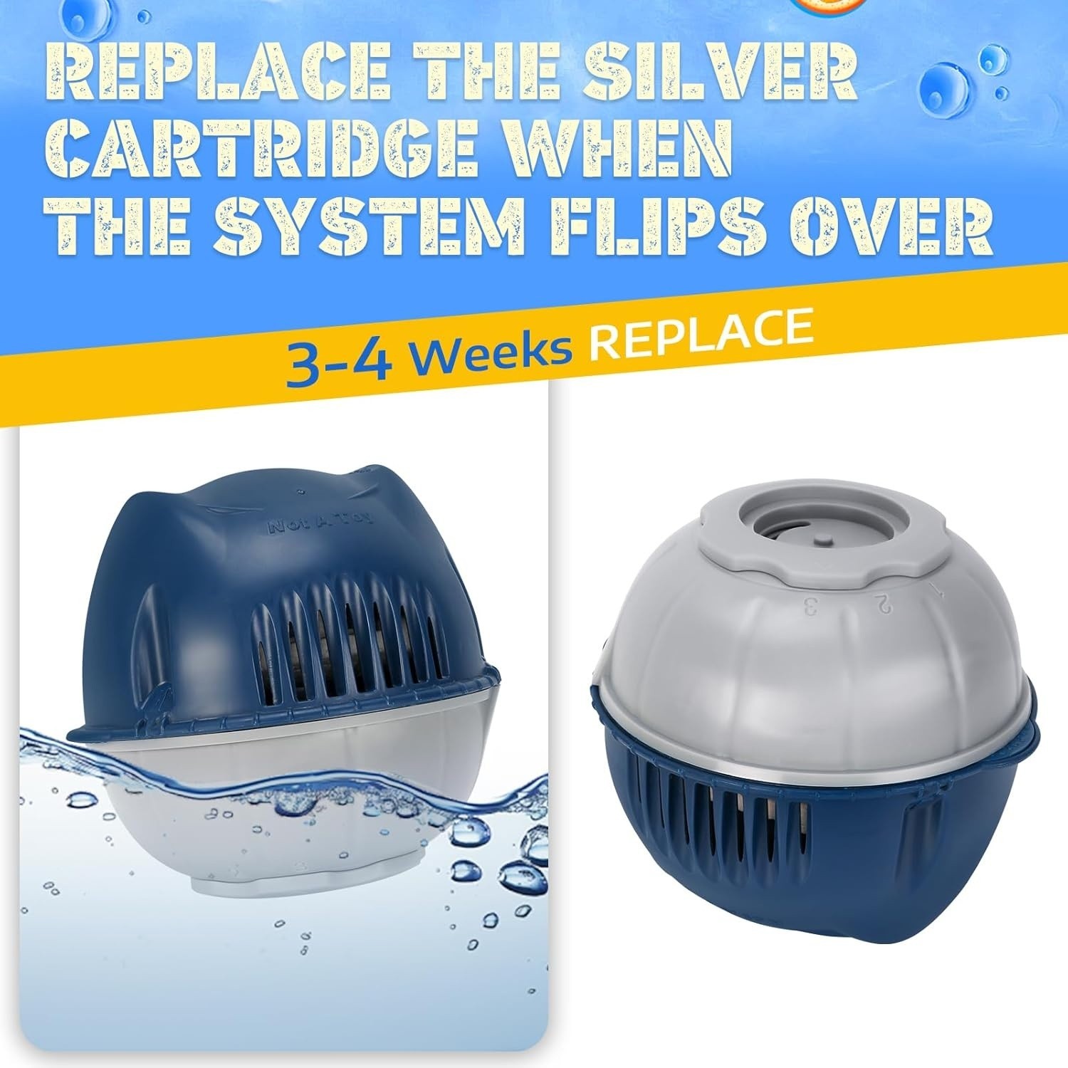 Hot Tub Replacement Cartridge Compatible with Frog Ease Floating System, 4 Pack